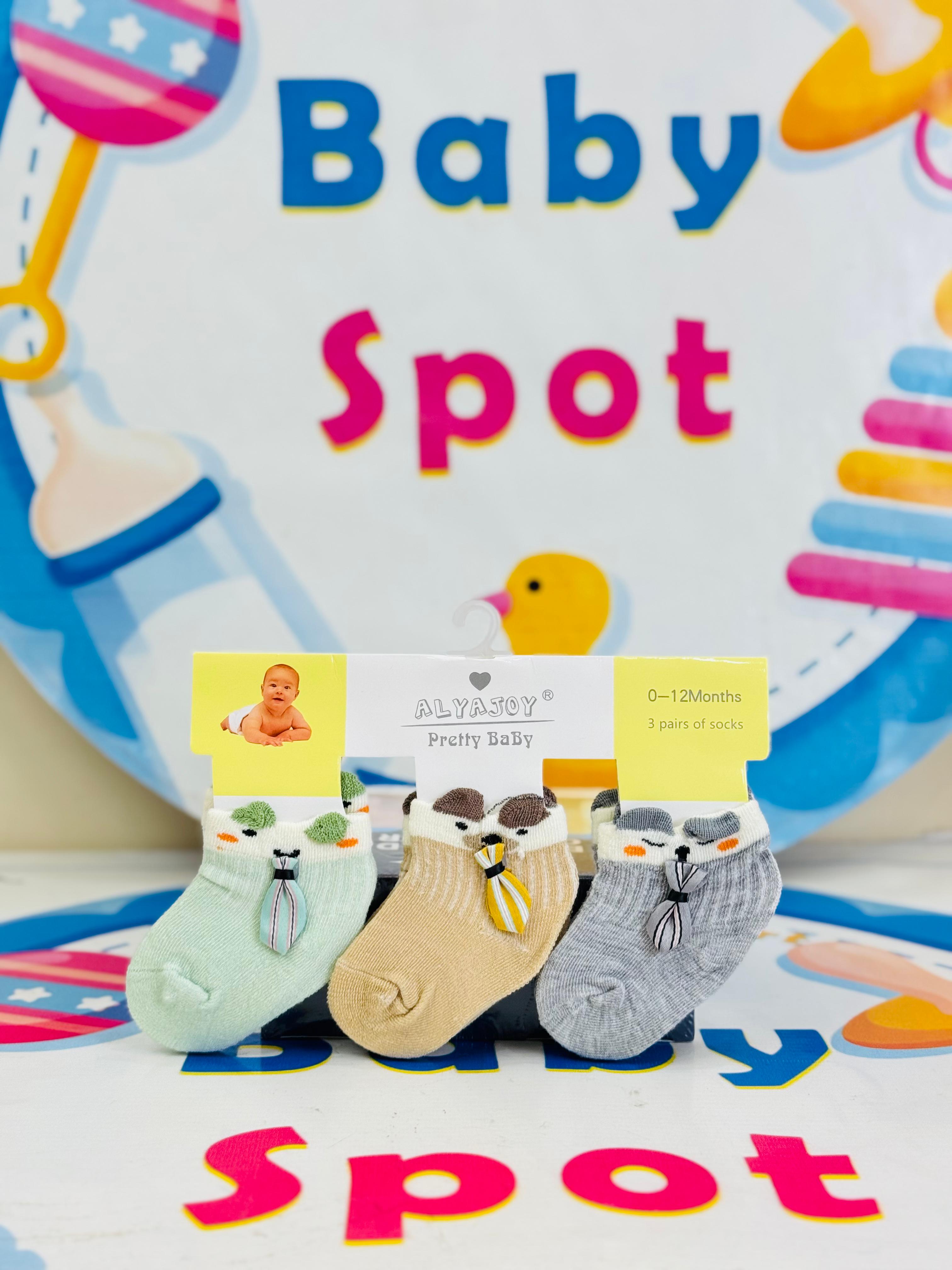 Baby –Set of 3  Socks for Newborns