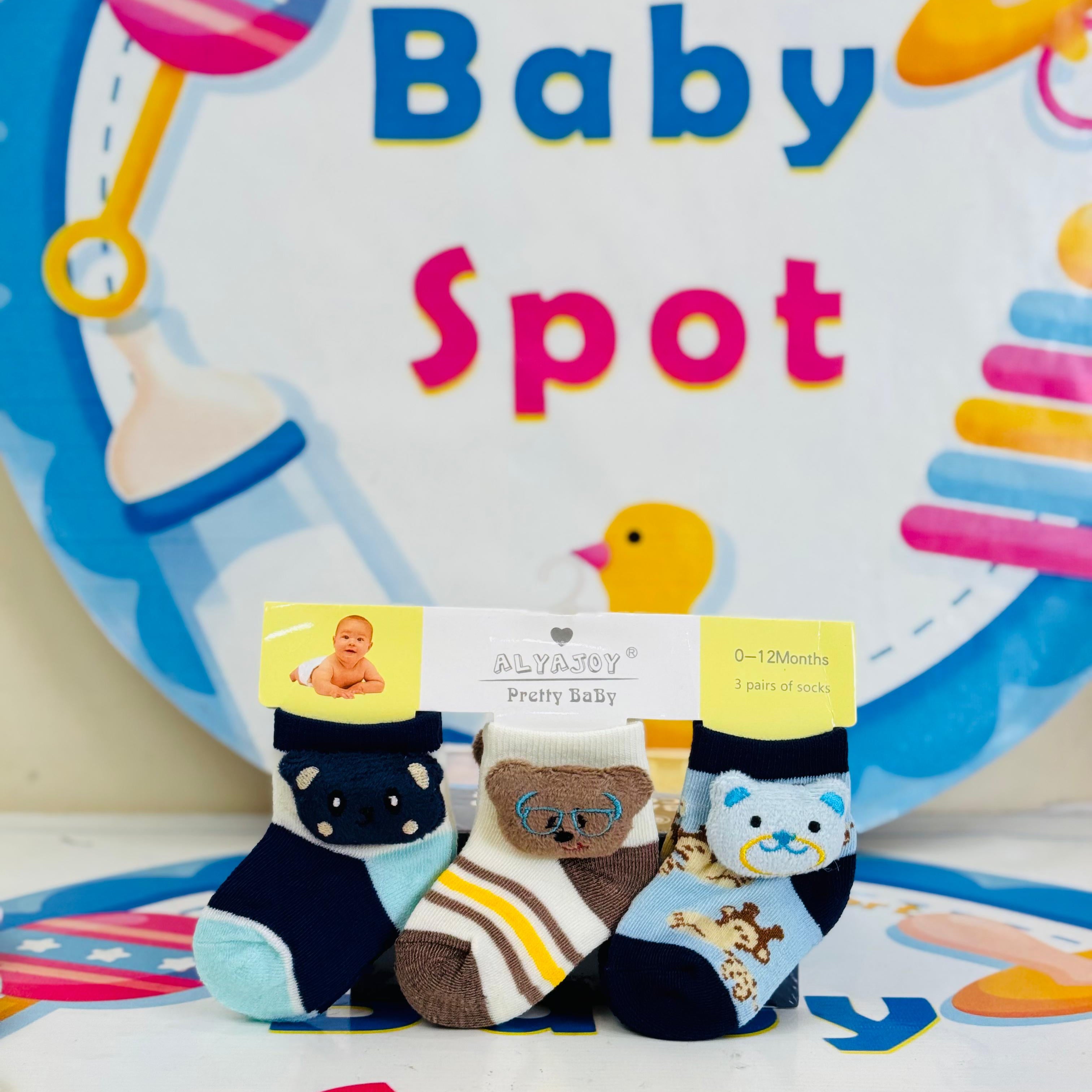 Baby –Set of 3 Socks for Newborns