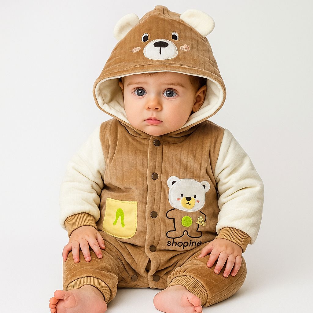 Baby Quilted Foaming Winter Rompers – Cozy & Stylish