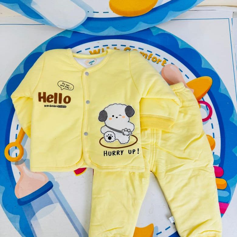 Winter quilted 2 pc baby suits