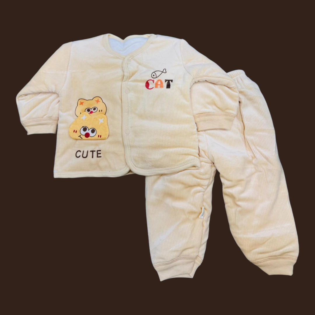 Winter quilted 2 pc baby suits
