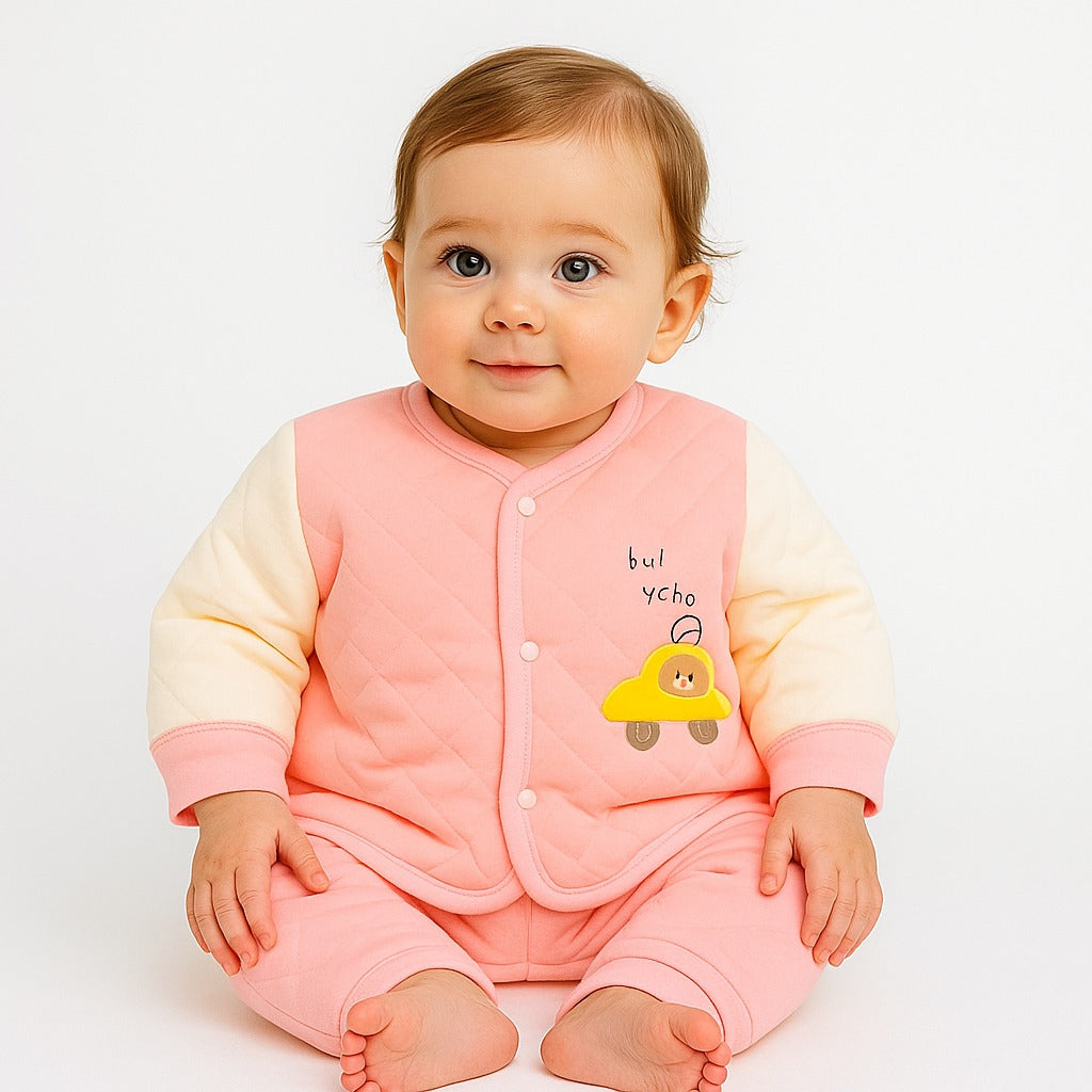 Winter quilted 2 pc baby suits