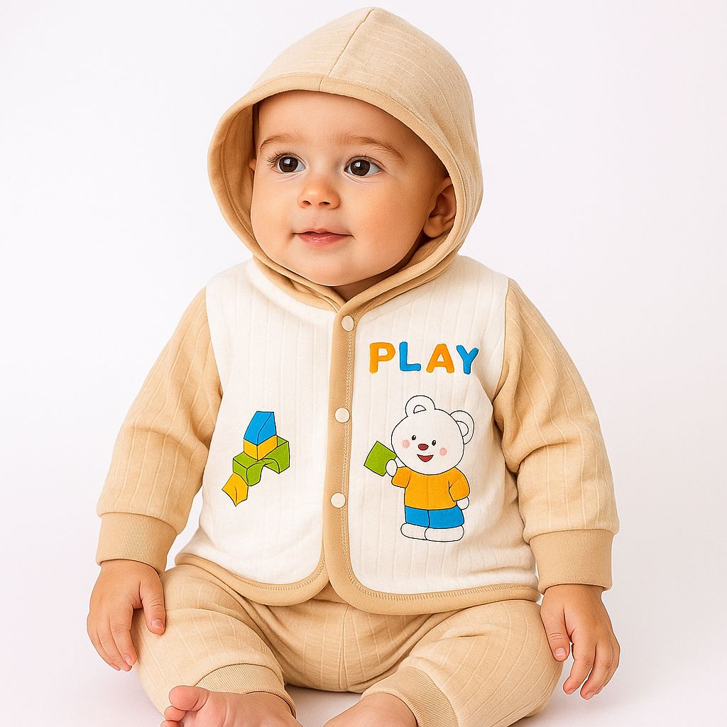 🍼✨ Baby Hooded Fleece Pajama Suits for Winter ✨🧸
Keep your little one warm, cozy, and stylish this winter with our premium newborn fleece collection! ❄️💖

🔑 Key Features:

👶 Newborn Baby Hooded Pajama Suits – specially designed for comfort and warmth.

🧵 Made with soft fleece fabric, perfect for sensitive newborn skin.

🧸 Adorable hooded design for extra warmth and cuteness.

❄️ Ideal for winter baby clothes, newborn nightwear & cozy daily outfits.

📏 Size: Newborn Baby (0 months).

💰 Price: 1650 R
