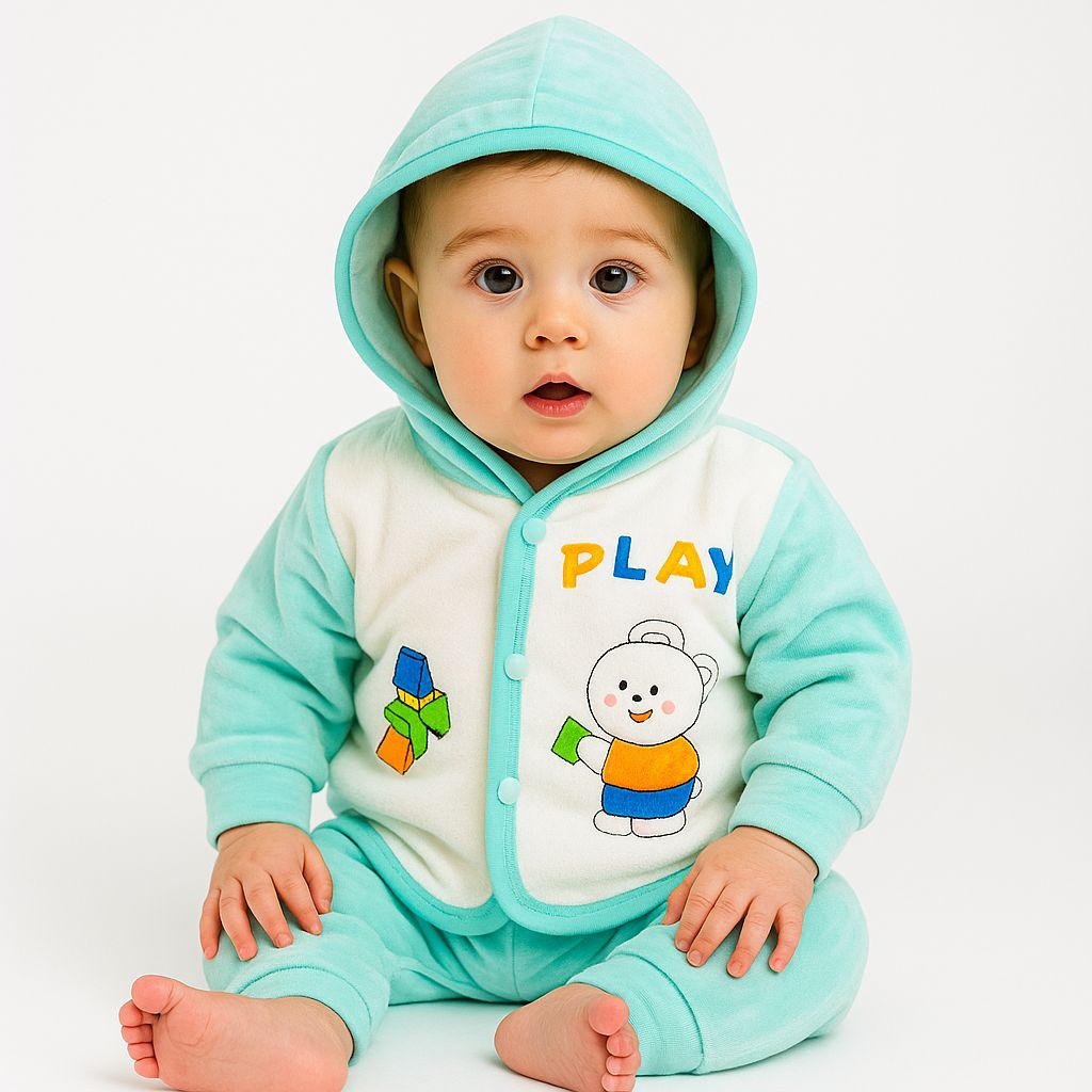 🍼✨ Baby Hooded Fleece Pajama Suits for Winter ✨🧸
Keep your little one warm, cozy, and stylish this winter with our premium newborn fleece collection! ❄️💖

🔑 Key Features:

👶 Newborn Baby Hooded Pajama Suits – specially designed for comfort and warmth.

🧵 Made with soft fleece fabric, perfect for sensitive newborn skin.

🧸 Adorable hooded design for extra warmth and cuteness.

❄️ Ideal for winter baby clothes, newborn nightwear & cozy daily outfits.

📏 Size: Newborn Baby (0 months).

💰 Price: 1650 R