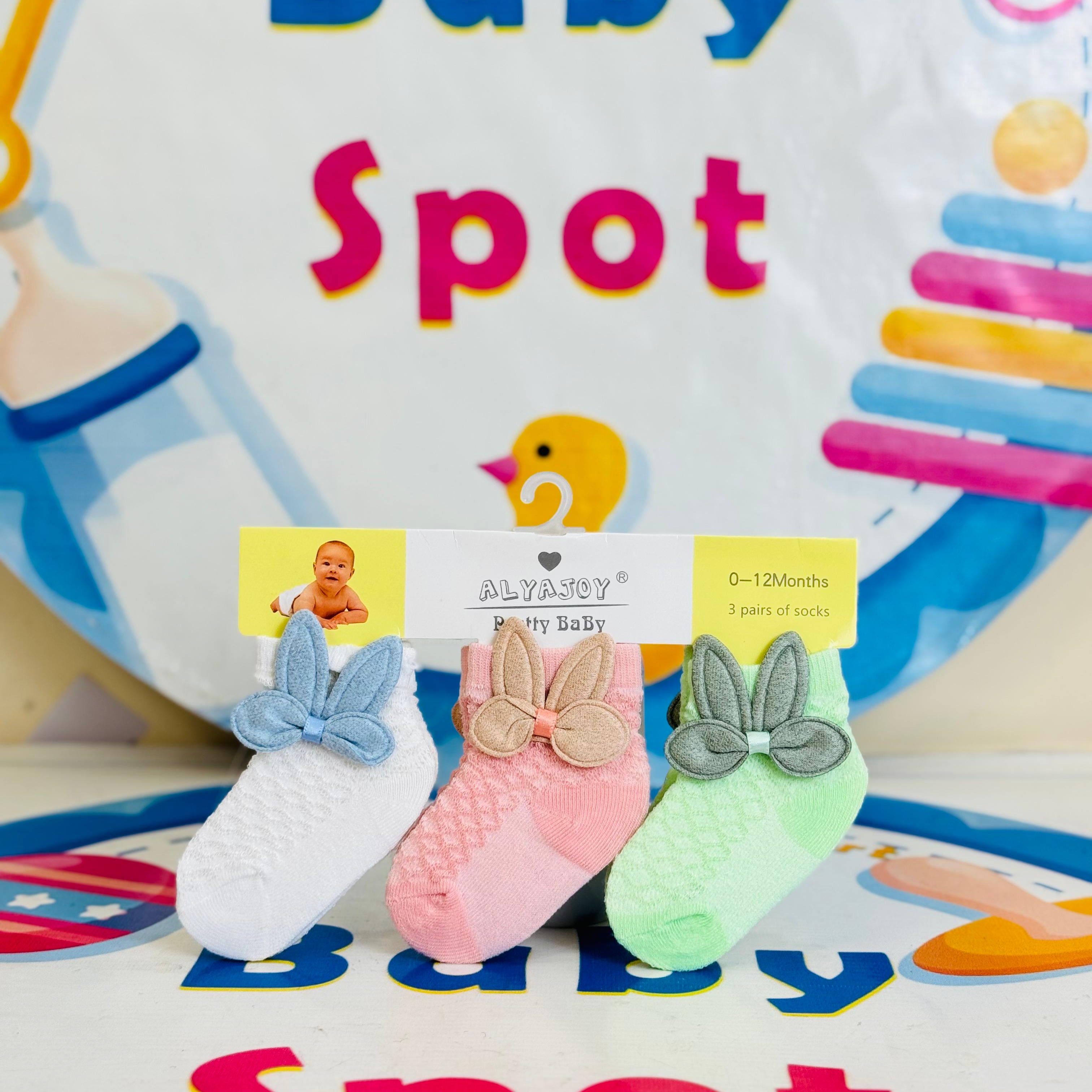 Baby –Set of 3 Socks for Newborns