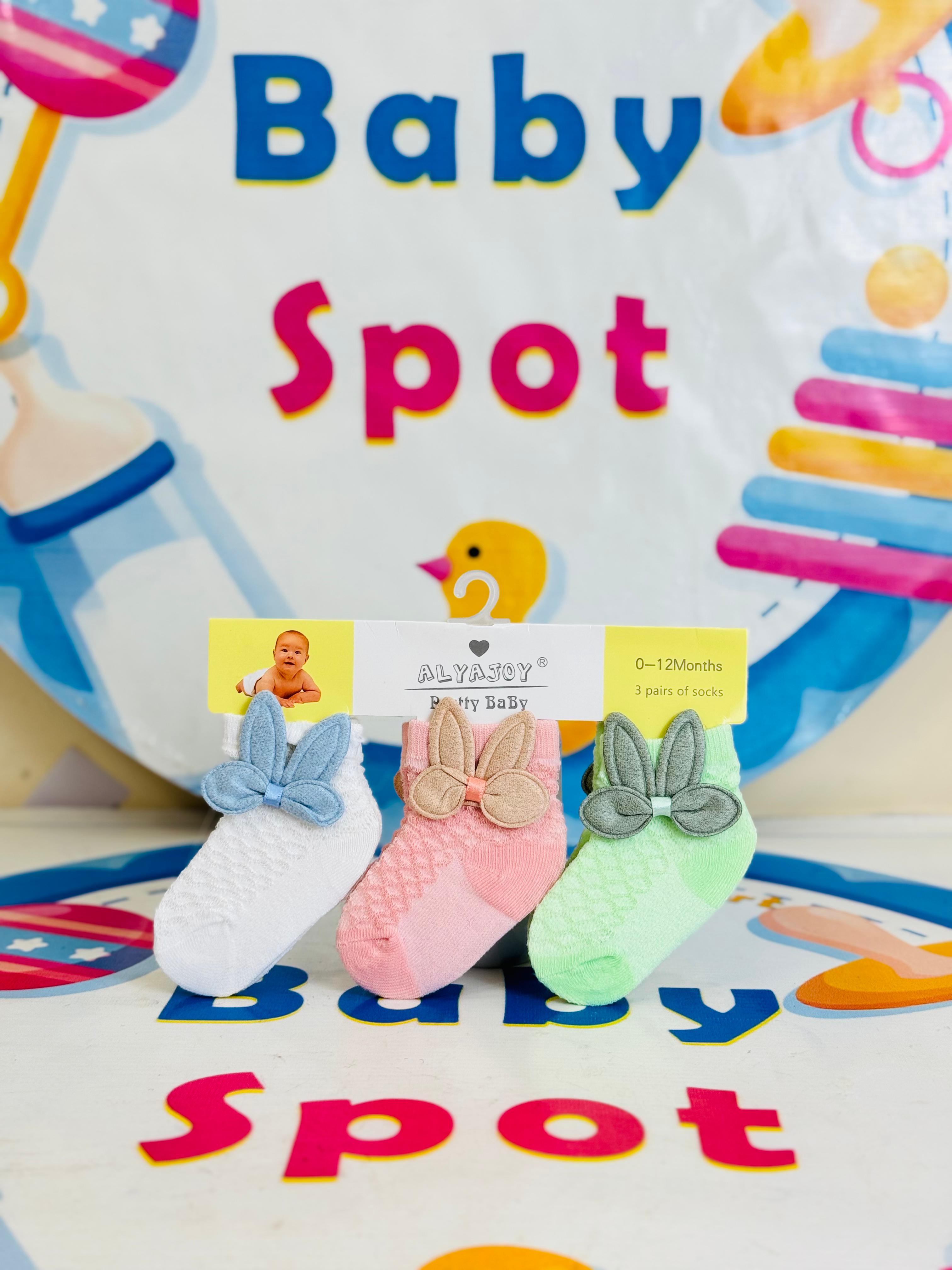 Baby –Set of 3 Socks for Newborns