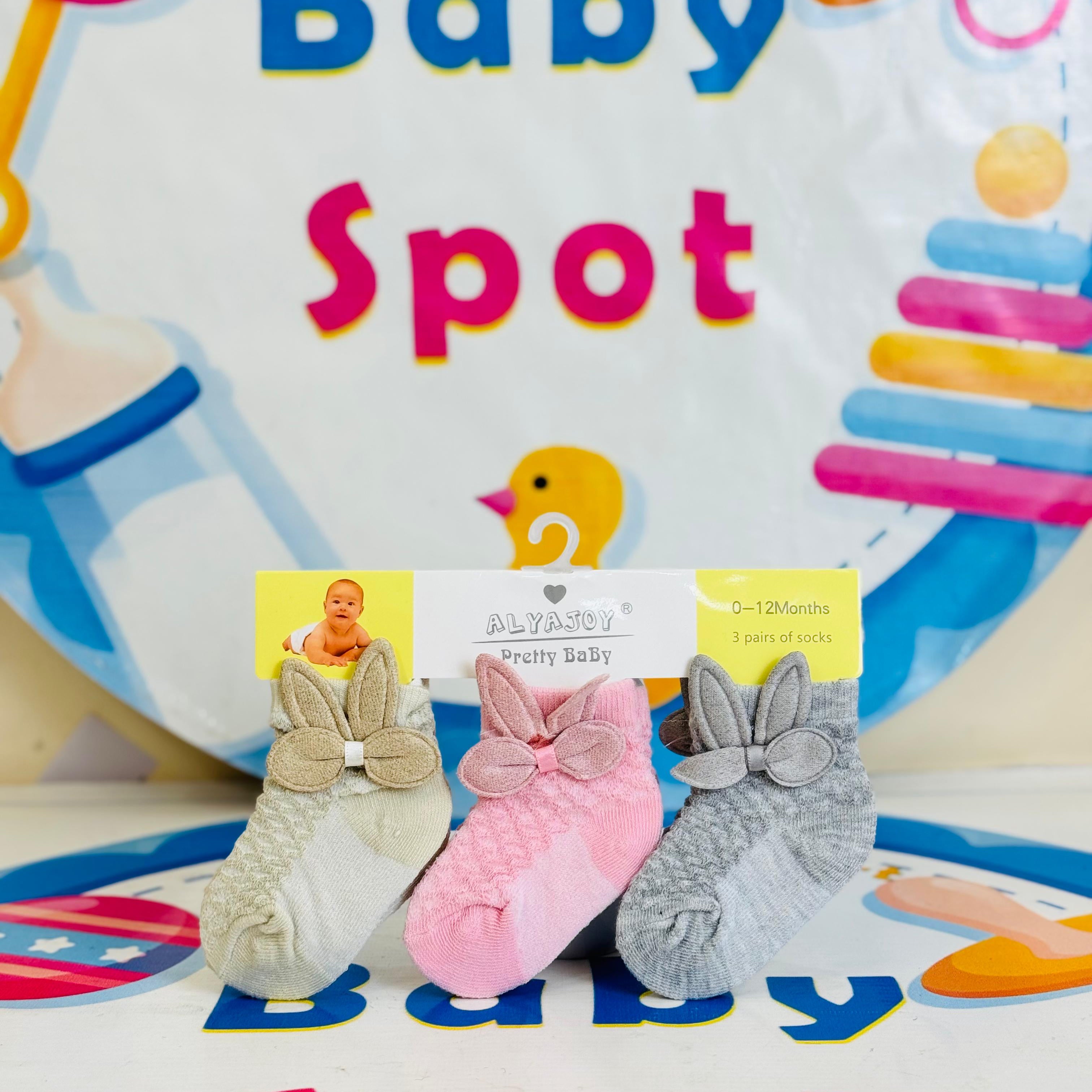 Baby –Set of 3 Socks for Newborns