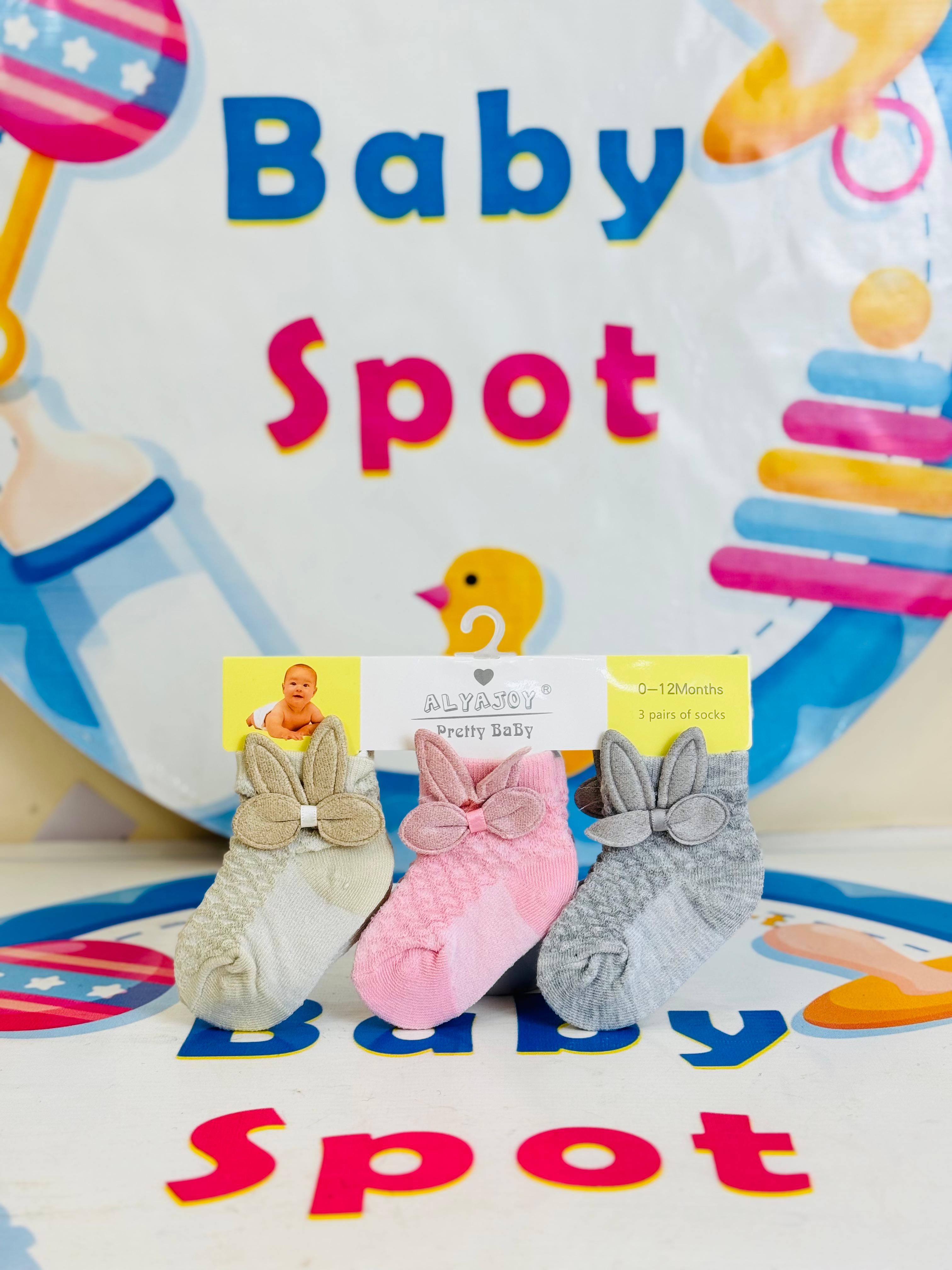 Baby –Set of 3 Socks for Newborns