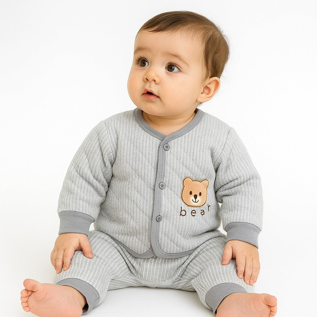 Winter quilted 2 pc baby suits