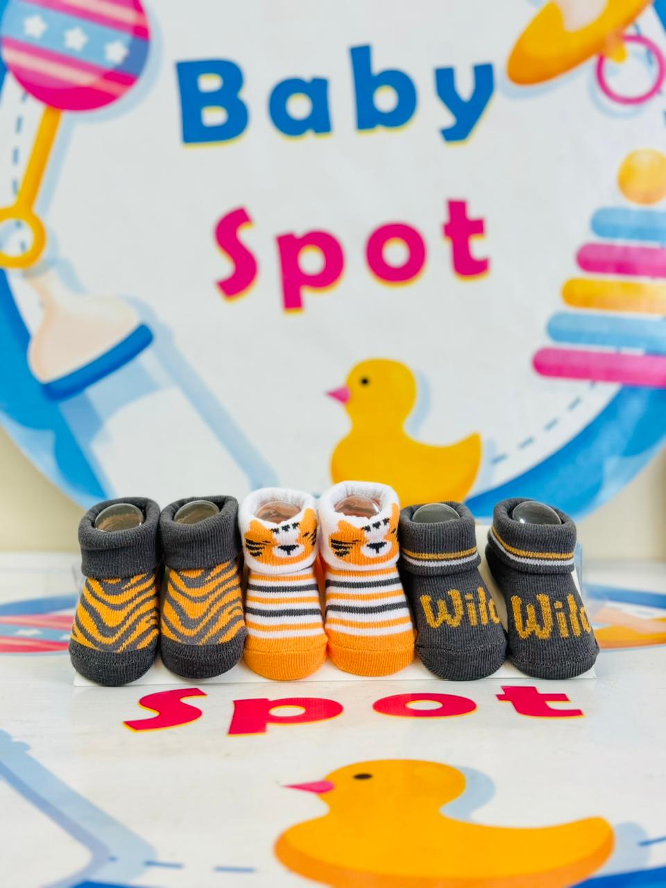 Hudson Baby® Premium Pack of 3 Socks Booties