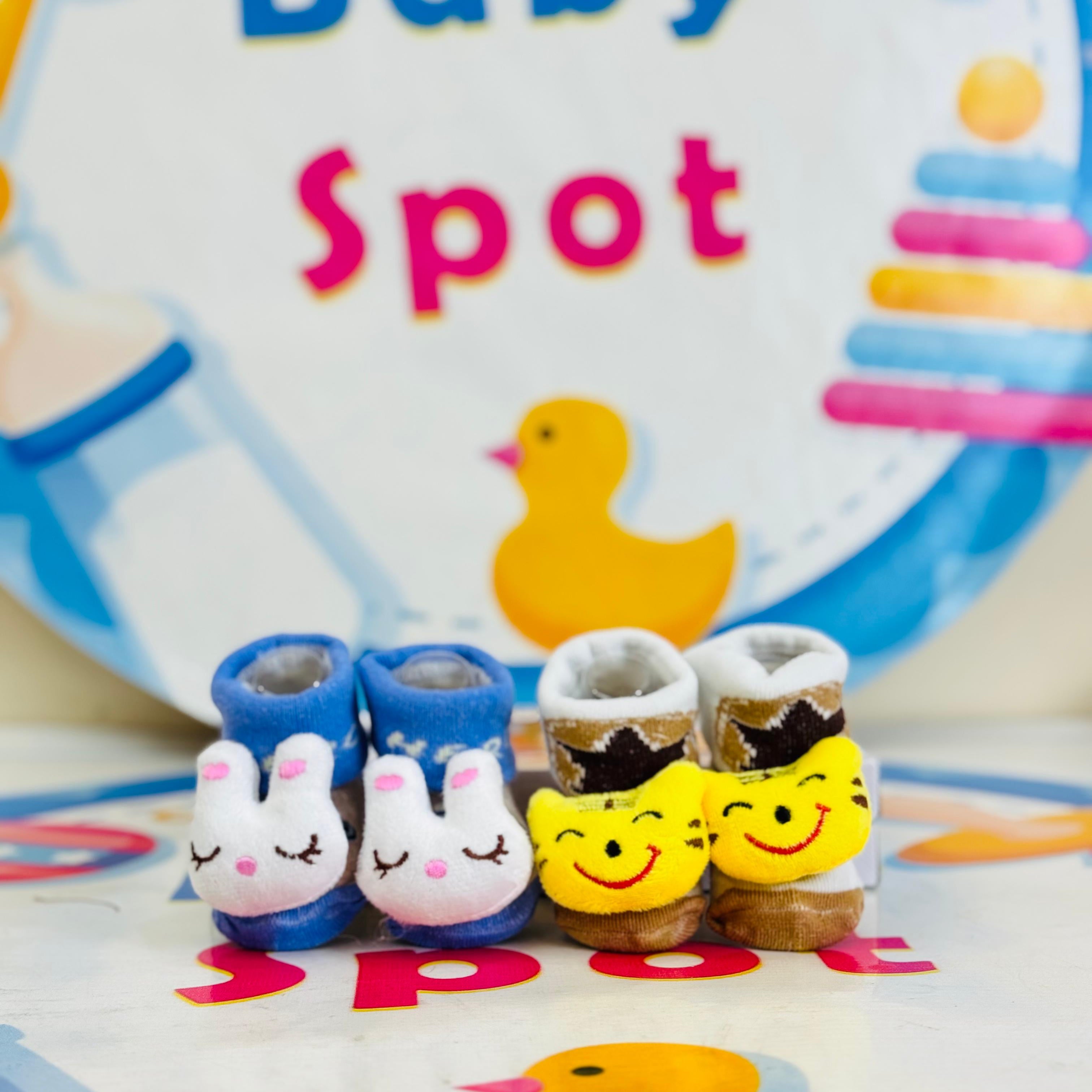 Bebe Fevor Branded Pack of 2 Socks Botties