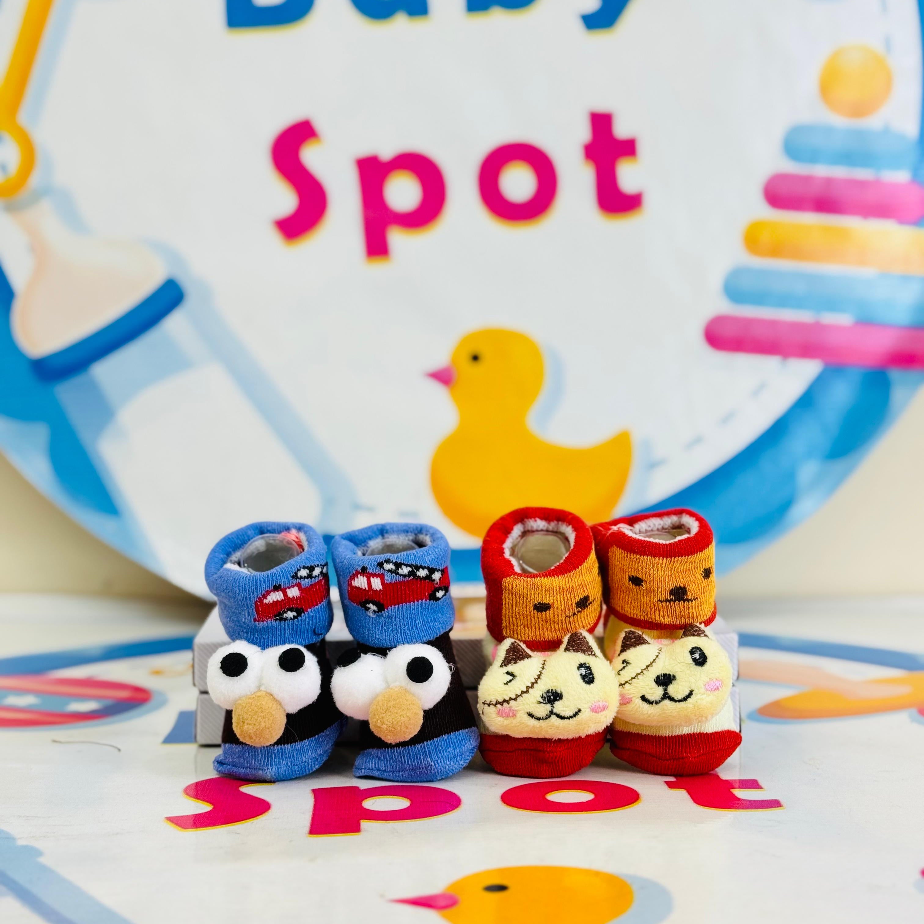 Bebe Fevor Branded Pack of 2 Socks Botties