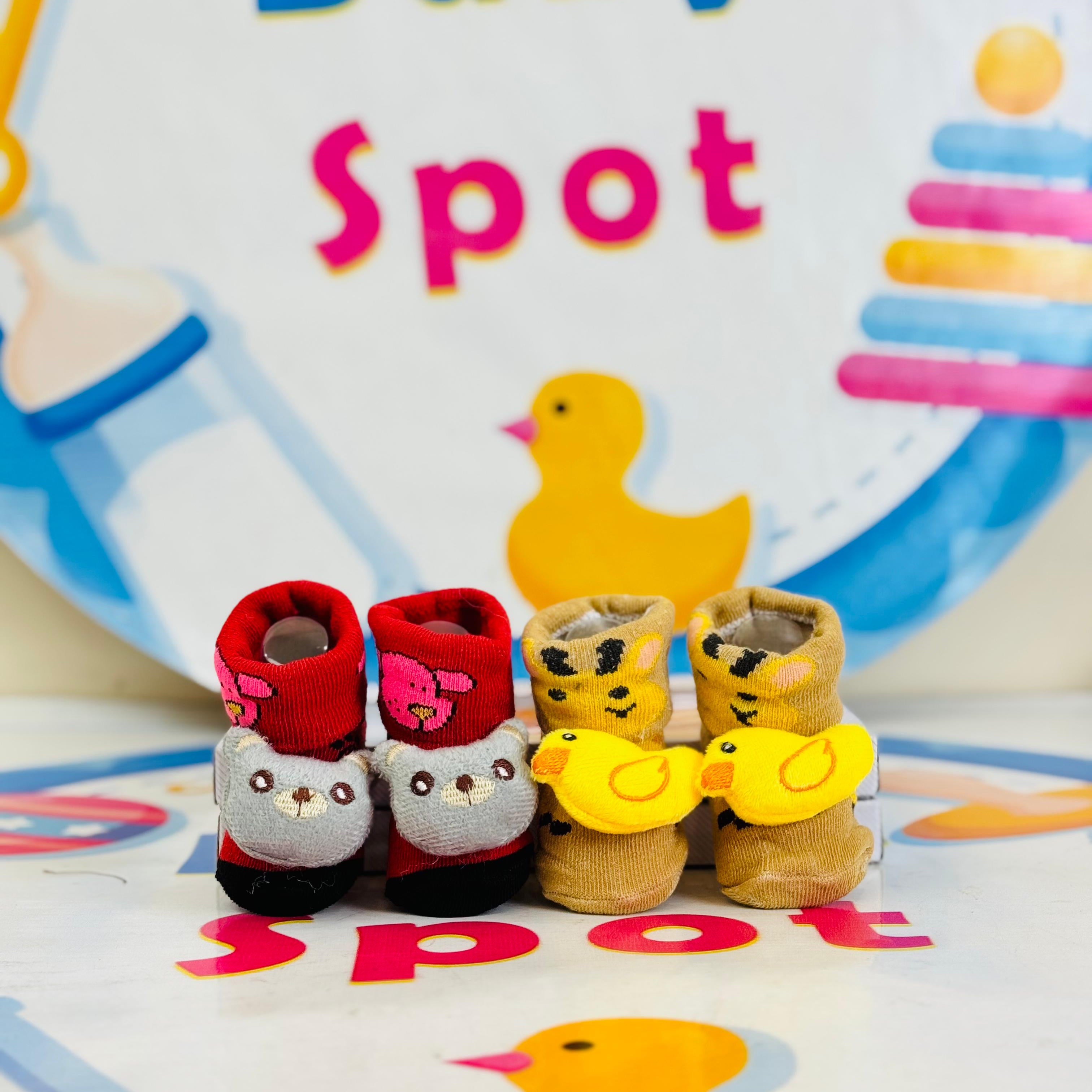 Bebe Fevor Branded Pack of 2 Socks Botties