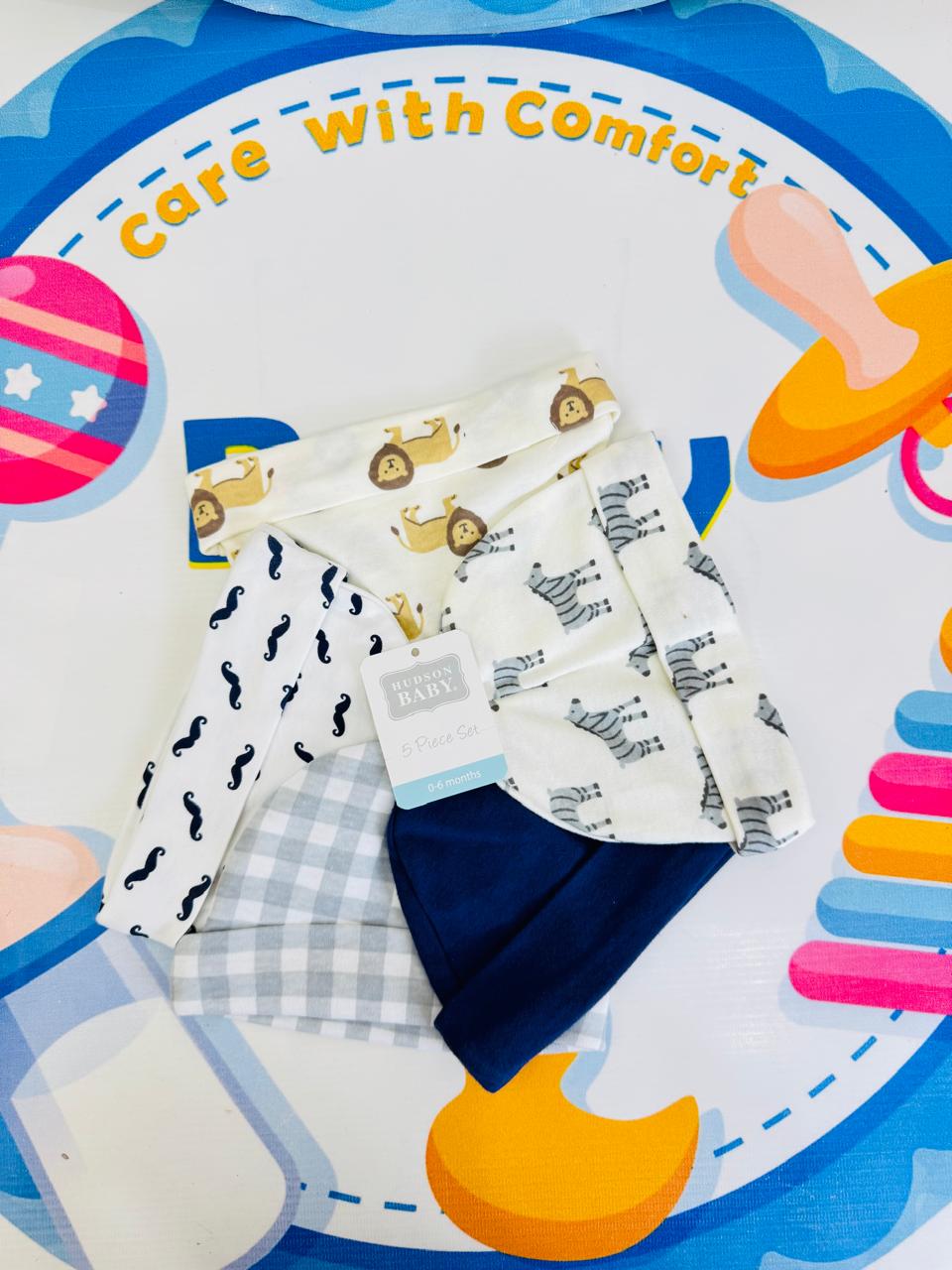 Hudson Baby Summer Caps – Pack of 5 | Unisex Collection