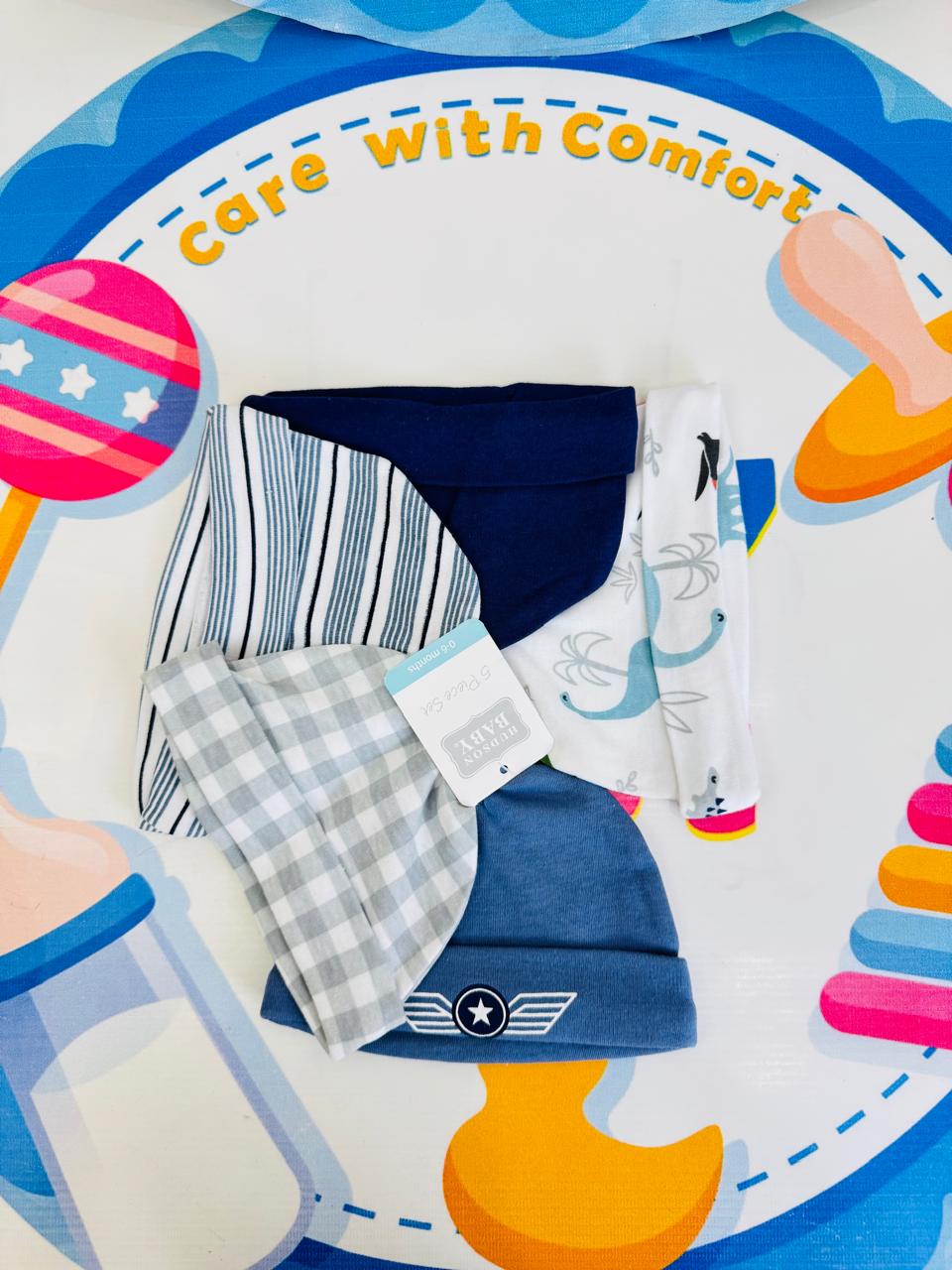 Hudson Baby Summer Caps – Pack of 5 | Unisex Collection