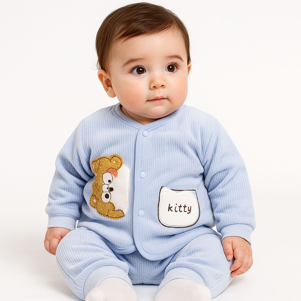 Winter quilted 2 pc baby suits