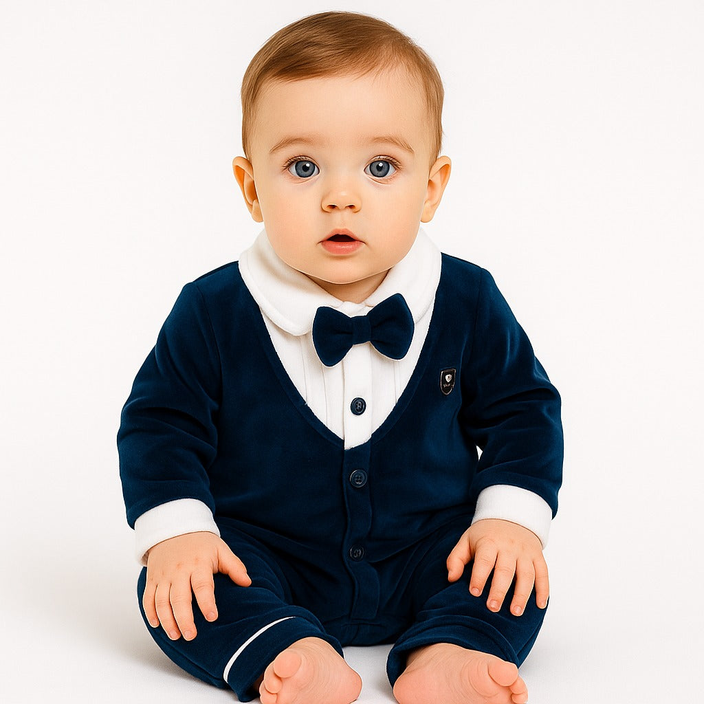 Turkish Velvet Style Tuxedo Romper Set✨ Turkish Velvet Style Tuxedo Romper Set ✨
Soft. Chic. Absolutely Adorable. 💕
Our Turkish Velvet Tuxedo Romper Set is crafted for your little one’s sweetest moments — from cuddles to first adventures! Made with premium velvet for that ultra-soft touch, this outfit combines timeless tuxedo elegance with cozy comfort.
👶 Available in sizes: 0–3, 3–6, 6–9 months
💫 Perfect for: special occasions, photoshoots, or everyday charm
🌿 Gentle on baby’s skin & easy to wear
Becau