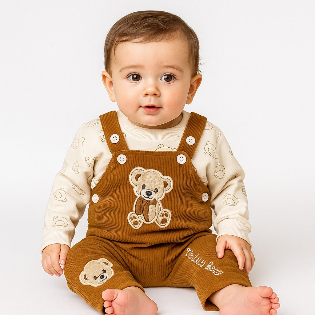 Türkish Velvet style duangaree romper set