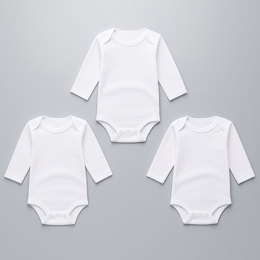 Pack of 3 Full-sleeve bodysuits
