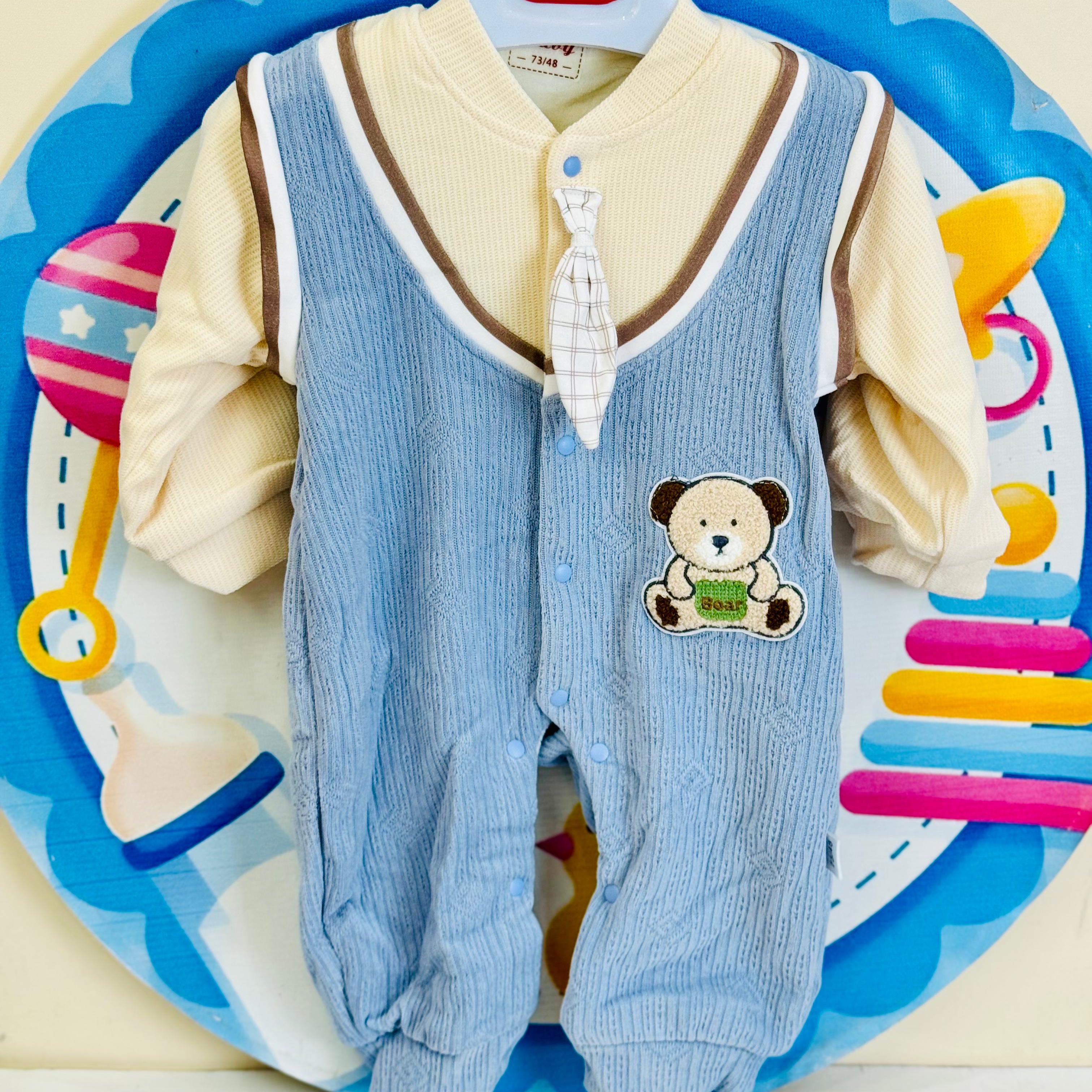 Baby Quilted Foaming Winter Rompers – Cozy & Stylish