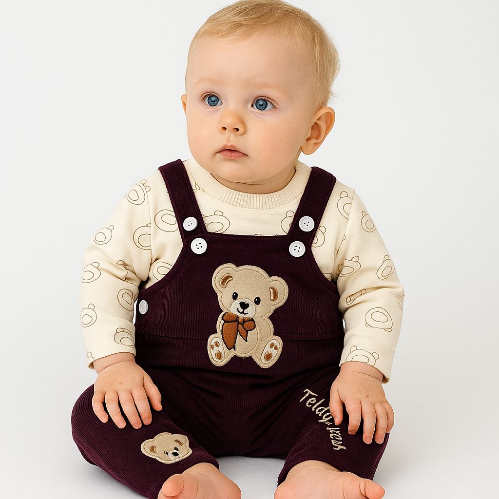 Türkish Velvet style duangaree romper set