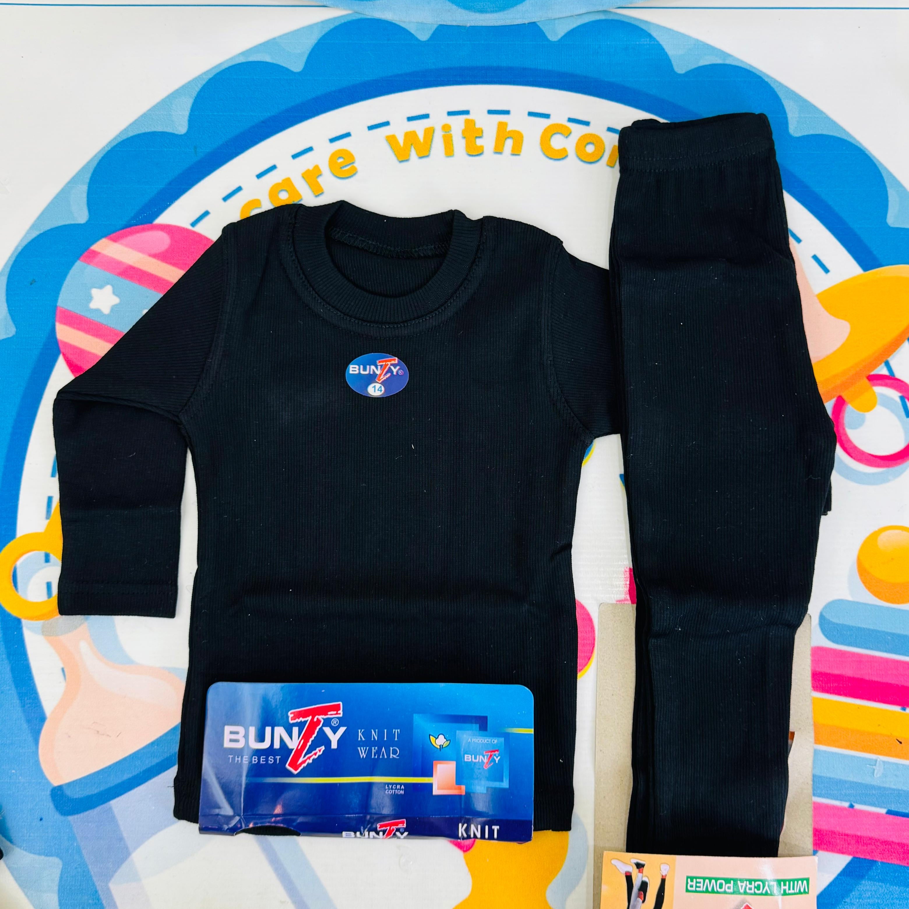 Baby Winter Thermal Suits – Black