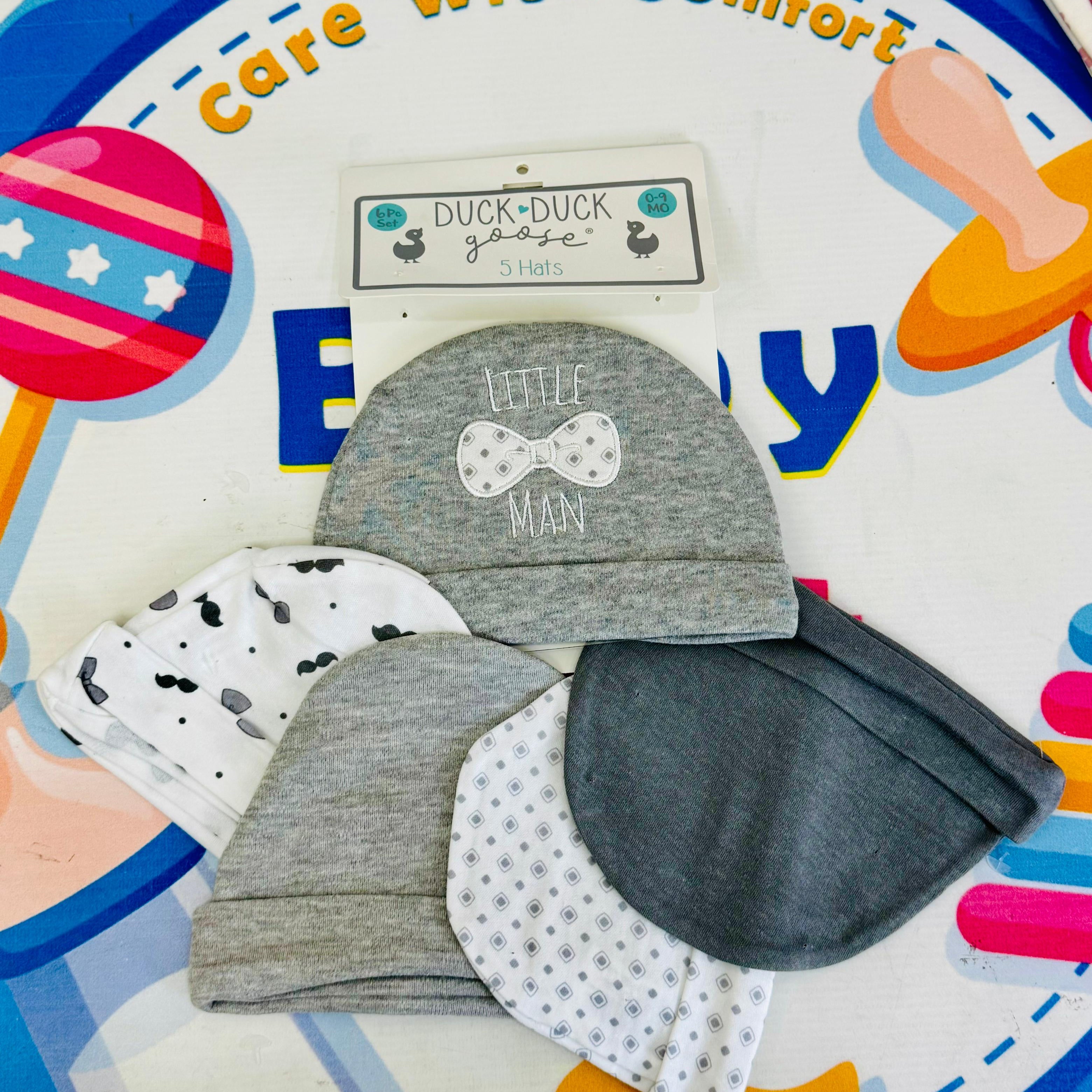 Hudson Baby Summer Caps – Pack of 5 | Unisex Collection