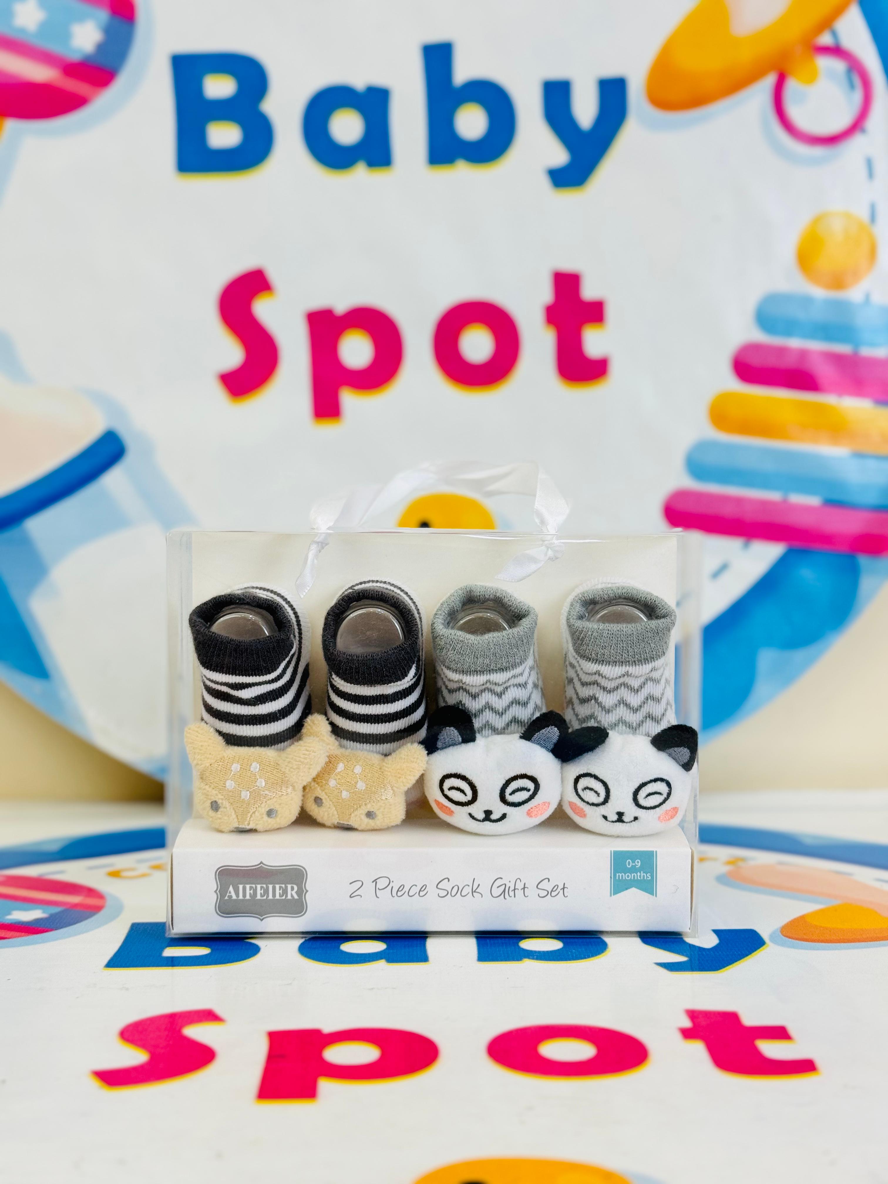 AIFEIER Branded Pack of 2 Socks Botties