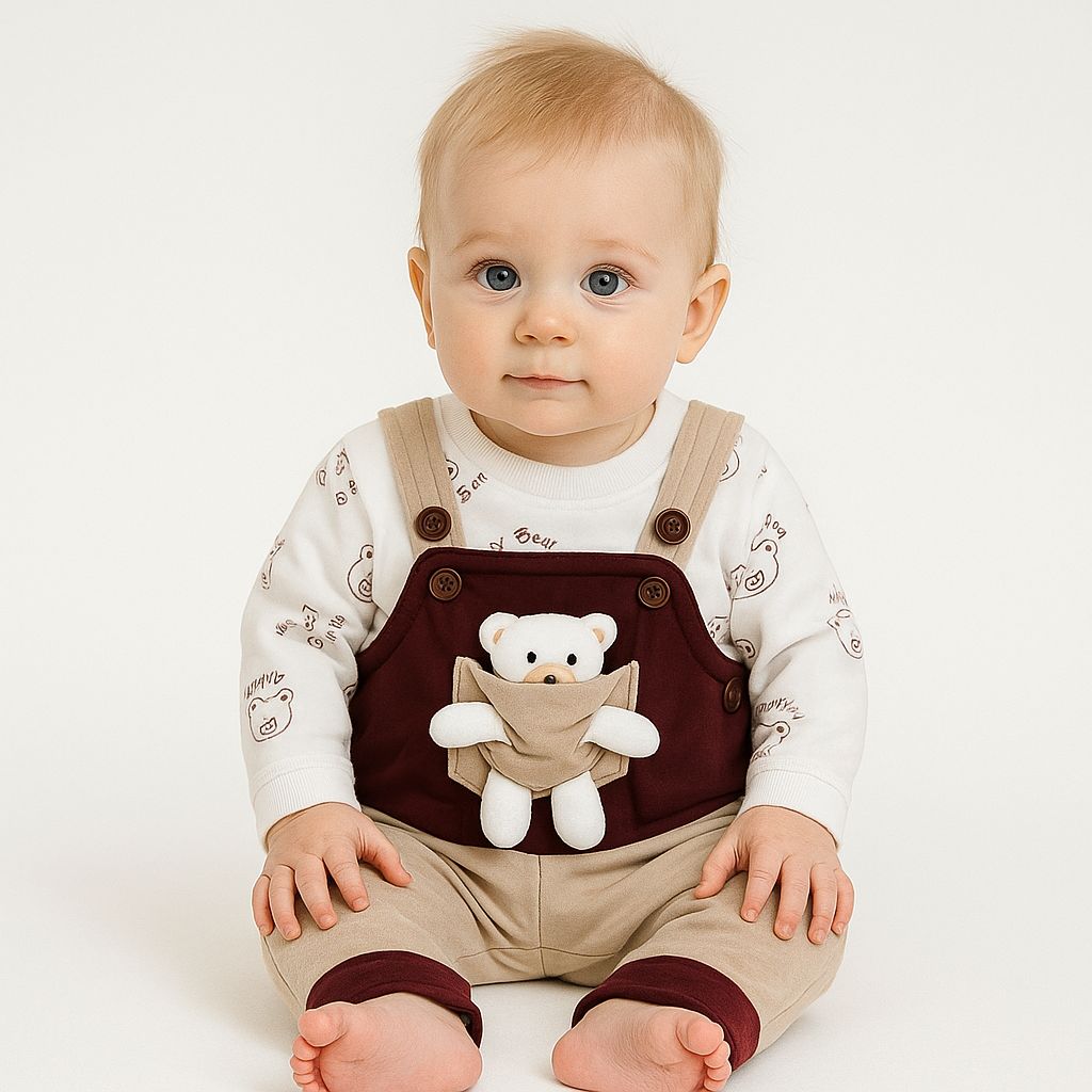 Türkish Velvet style duangaree romper set