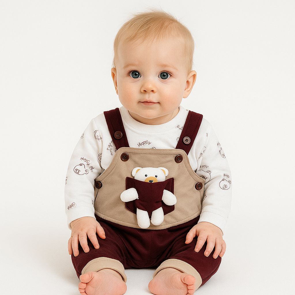 Türkish Velvet style duangaree romper set