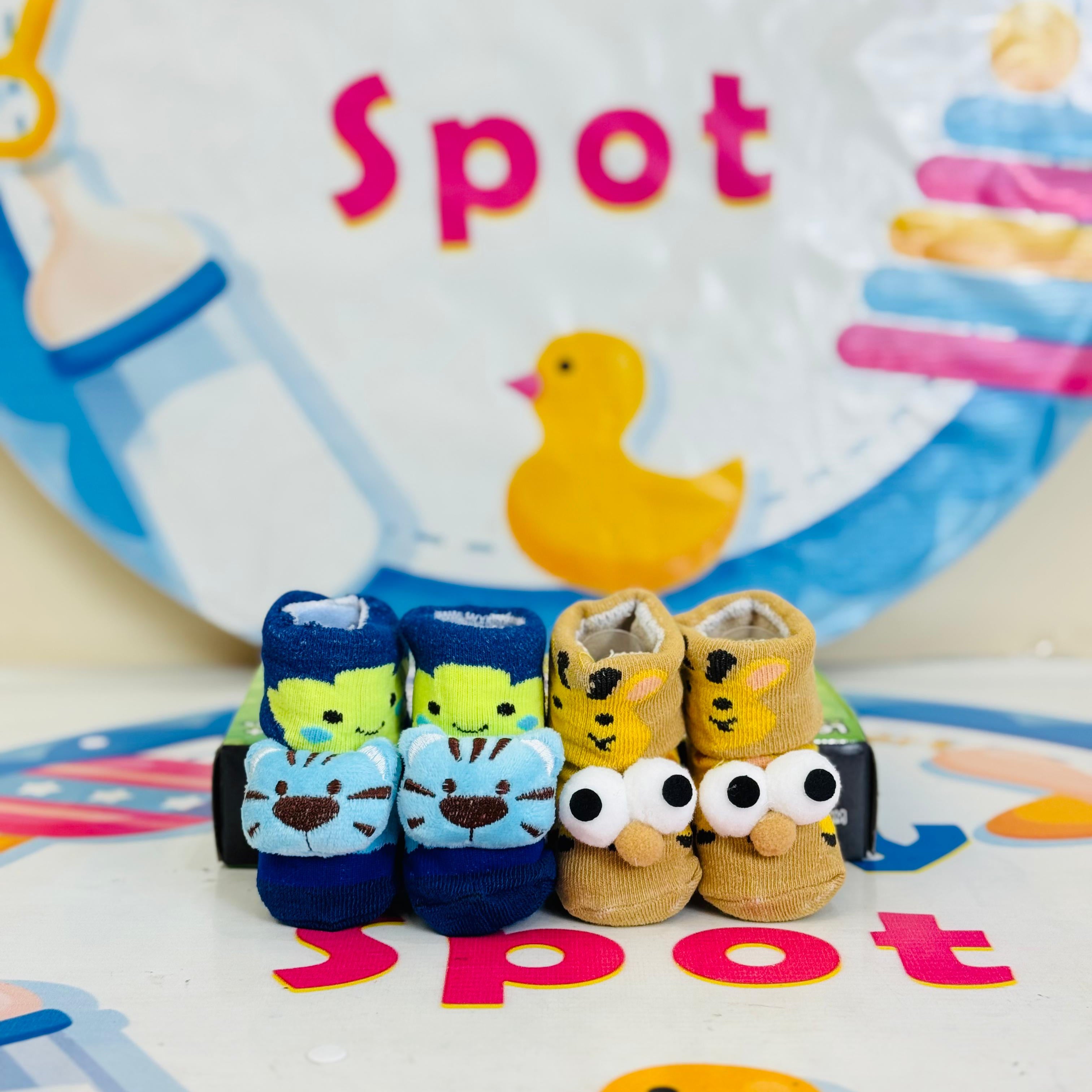 Bebe Fevor Branded Pack of 2 Socks Botties