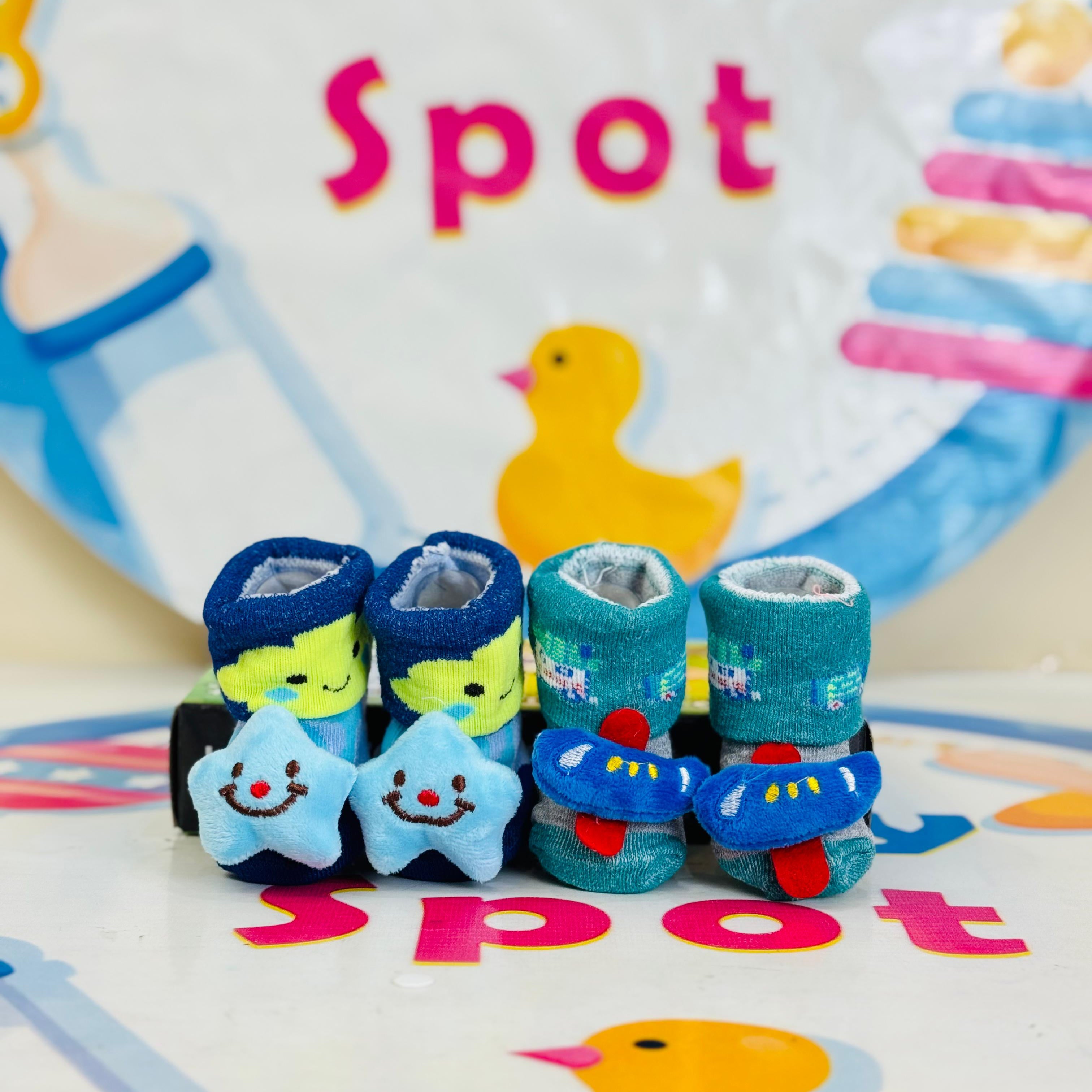 Bebe Fevor Branded Pack of 2 Socks Botties