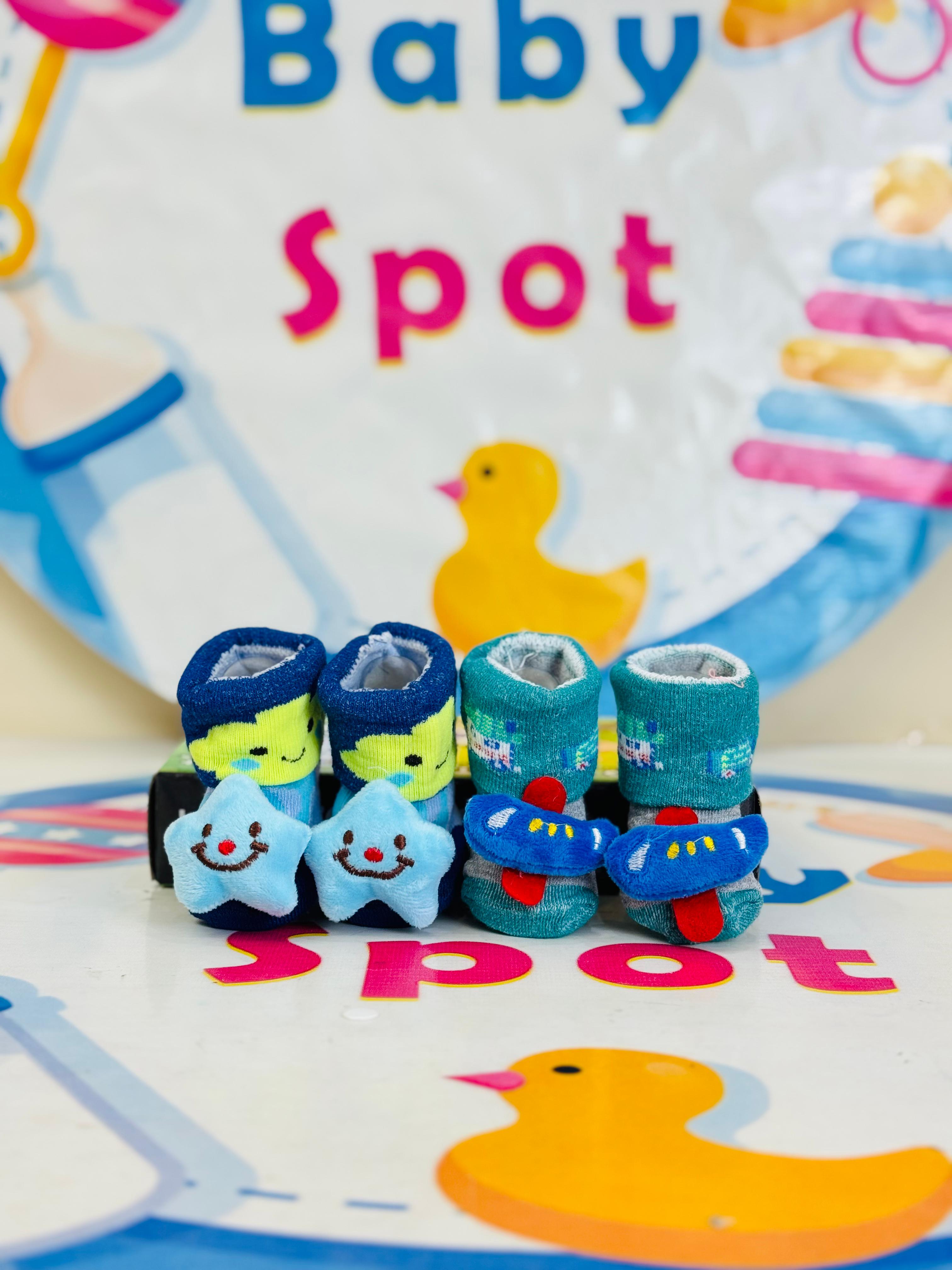 Bebe Fevor Branded Pack of 2 Socks Botties