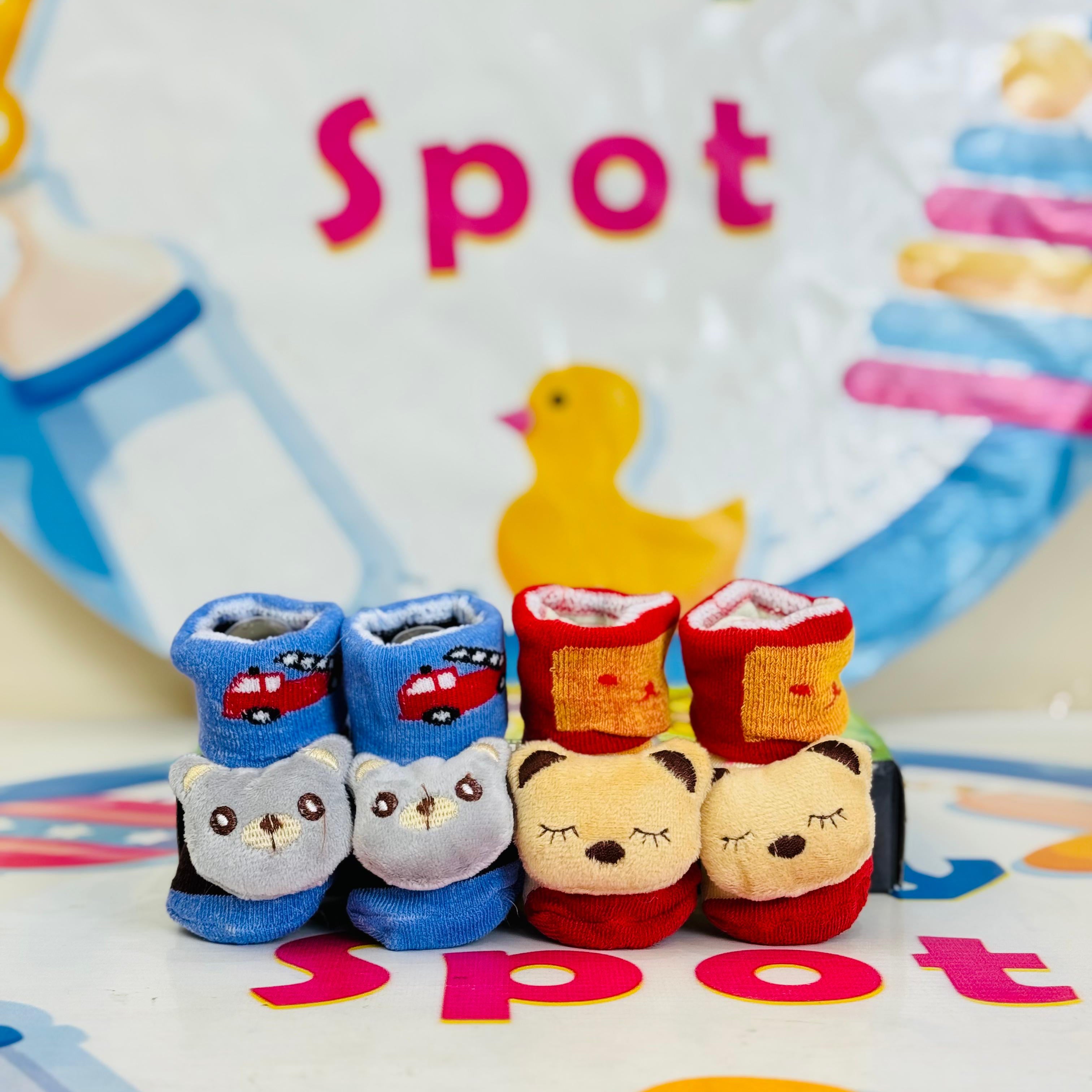 Bebe Fevor Branded Pack of 2 Socks Botties