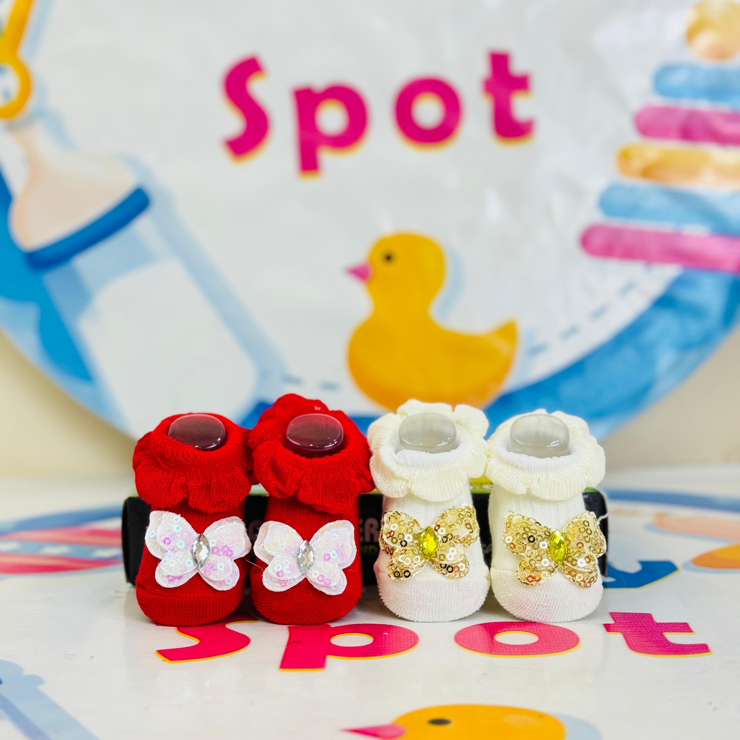 Bebe Fevor Branded Pack of 2 Socks Botties