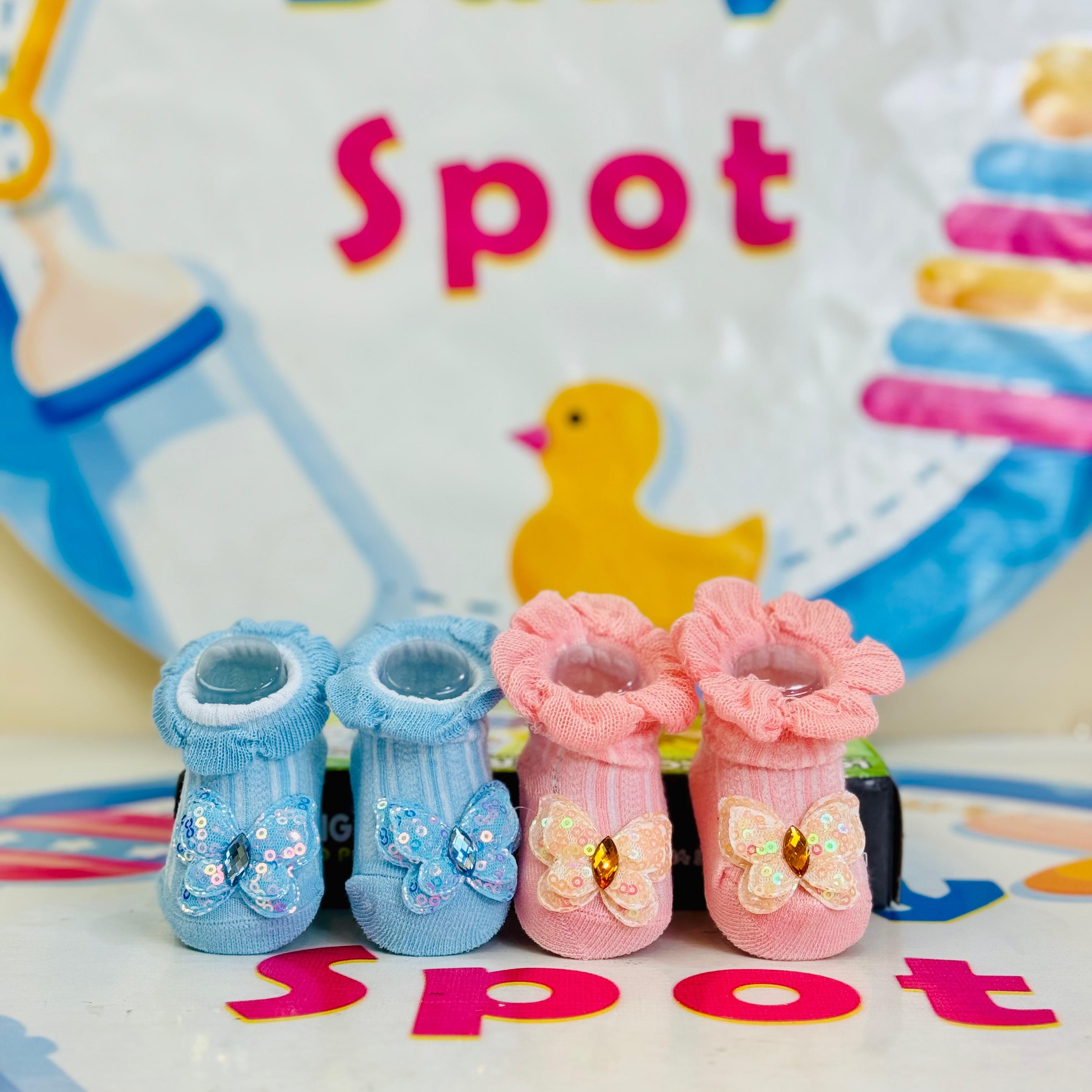 Bebe Fevor Branded Pack of 2 Socks Botties