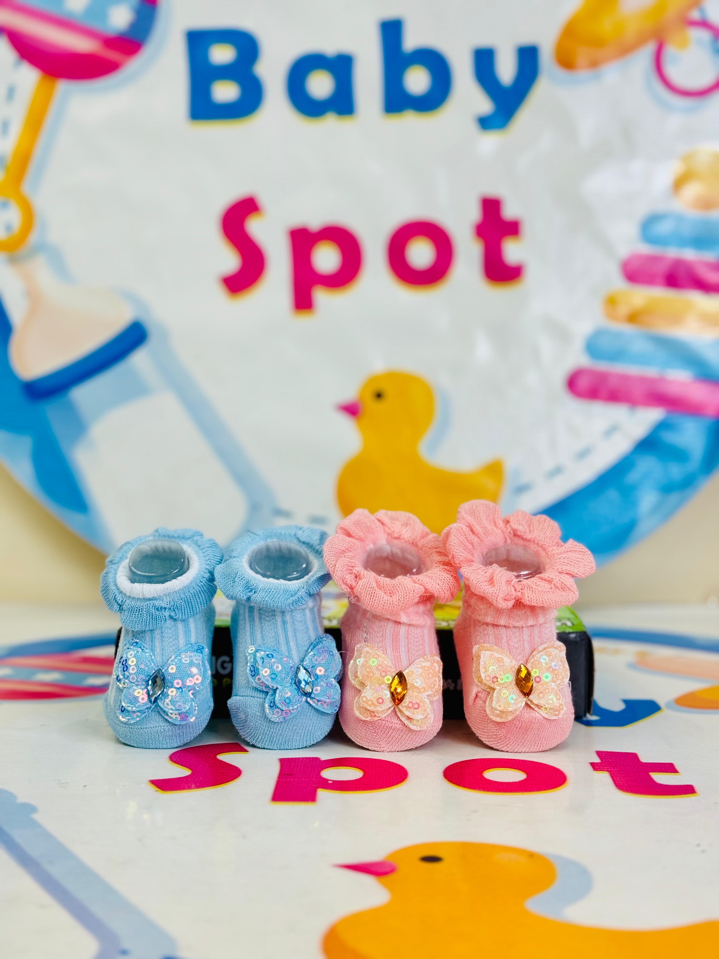 Bebe Fevor Branded Pack of 2 Socks Botties