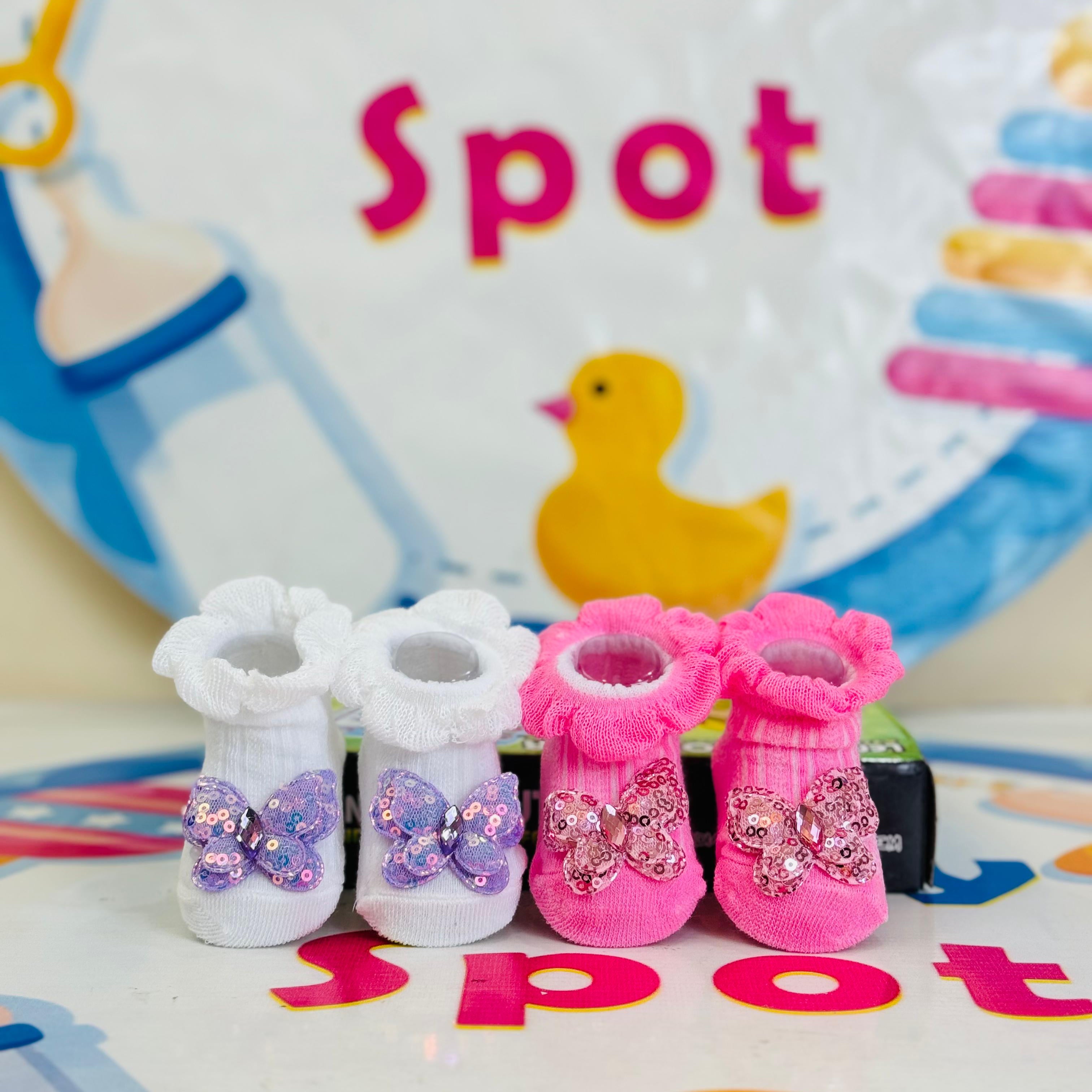 Bebe Fevor Branded Pack of 2 Socks Botties