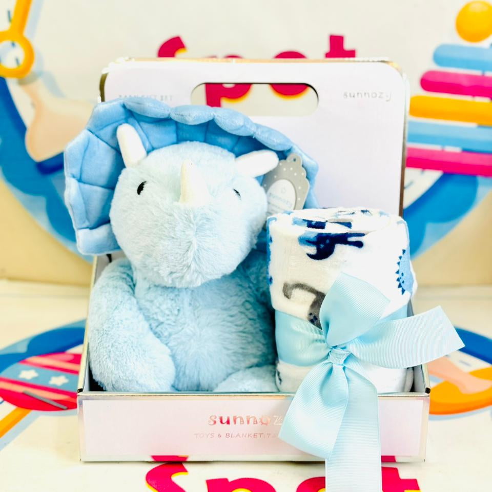 Sunnozy baby blanket with Toy Rhino
