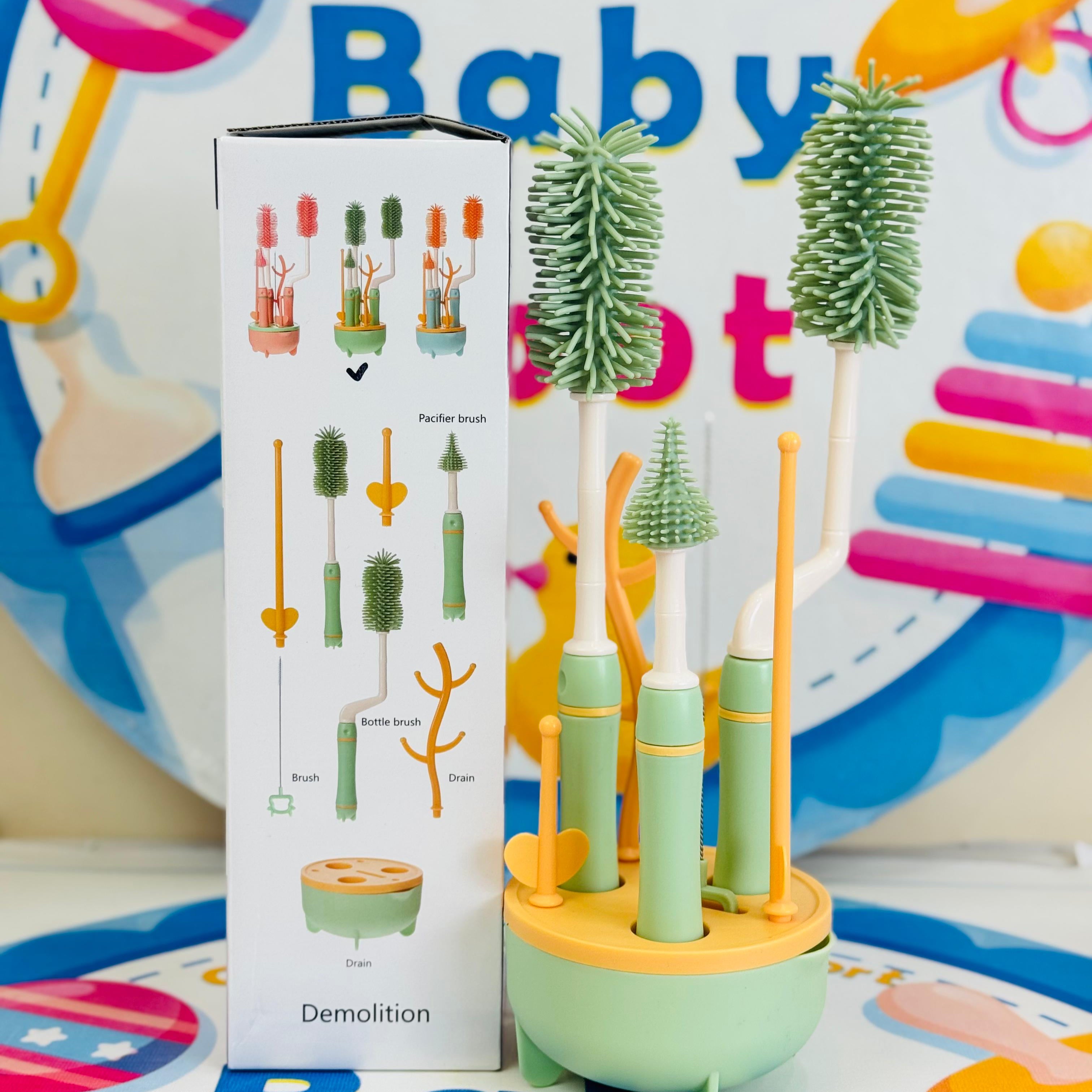 6-in-1 Silicone Baby Bottle Cleaning Brush Set