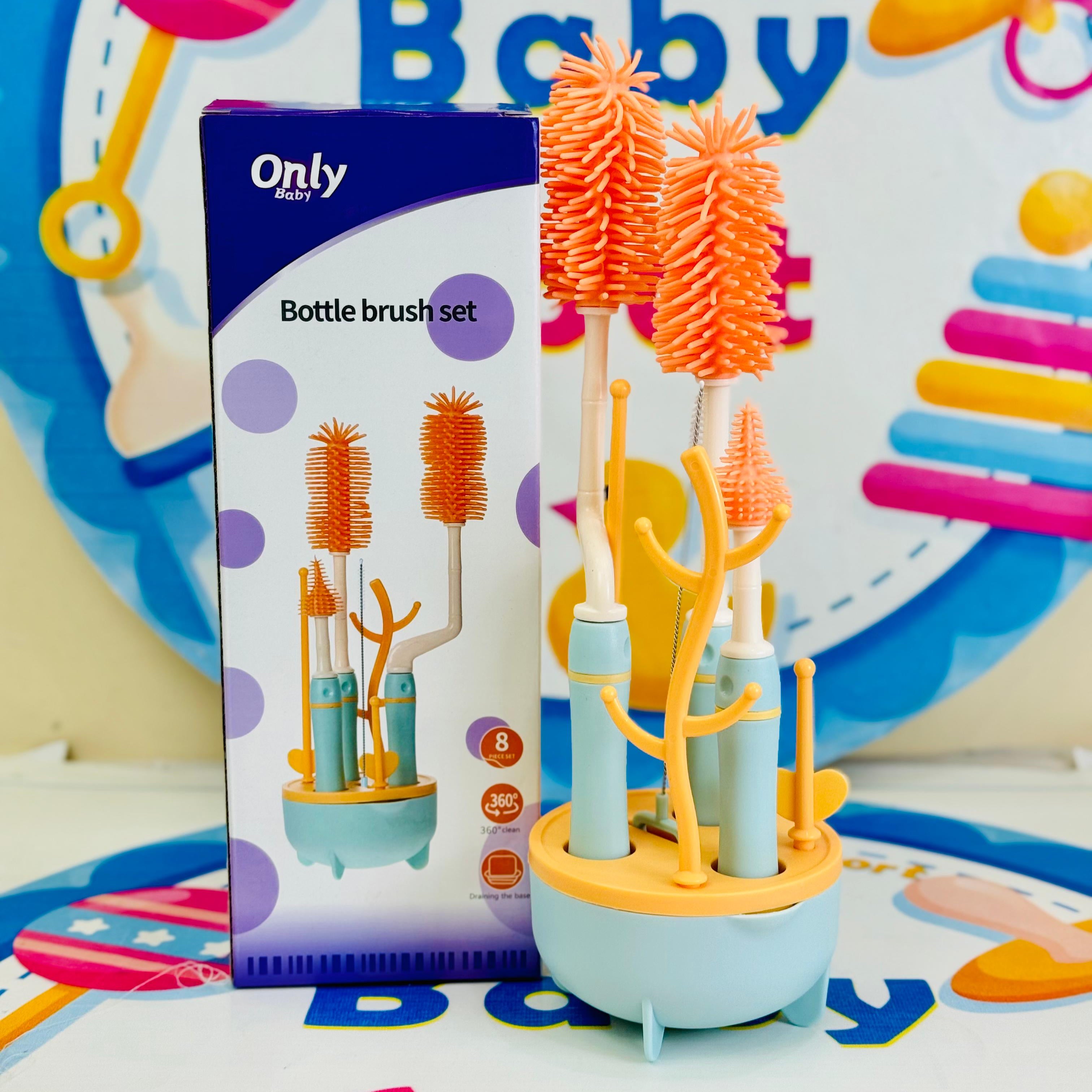 6-in-1 Silicone Baby Bottle Cleaning Brush Set