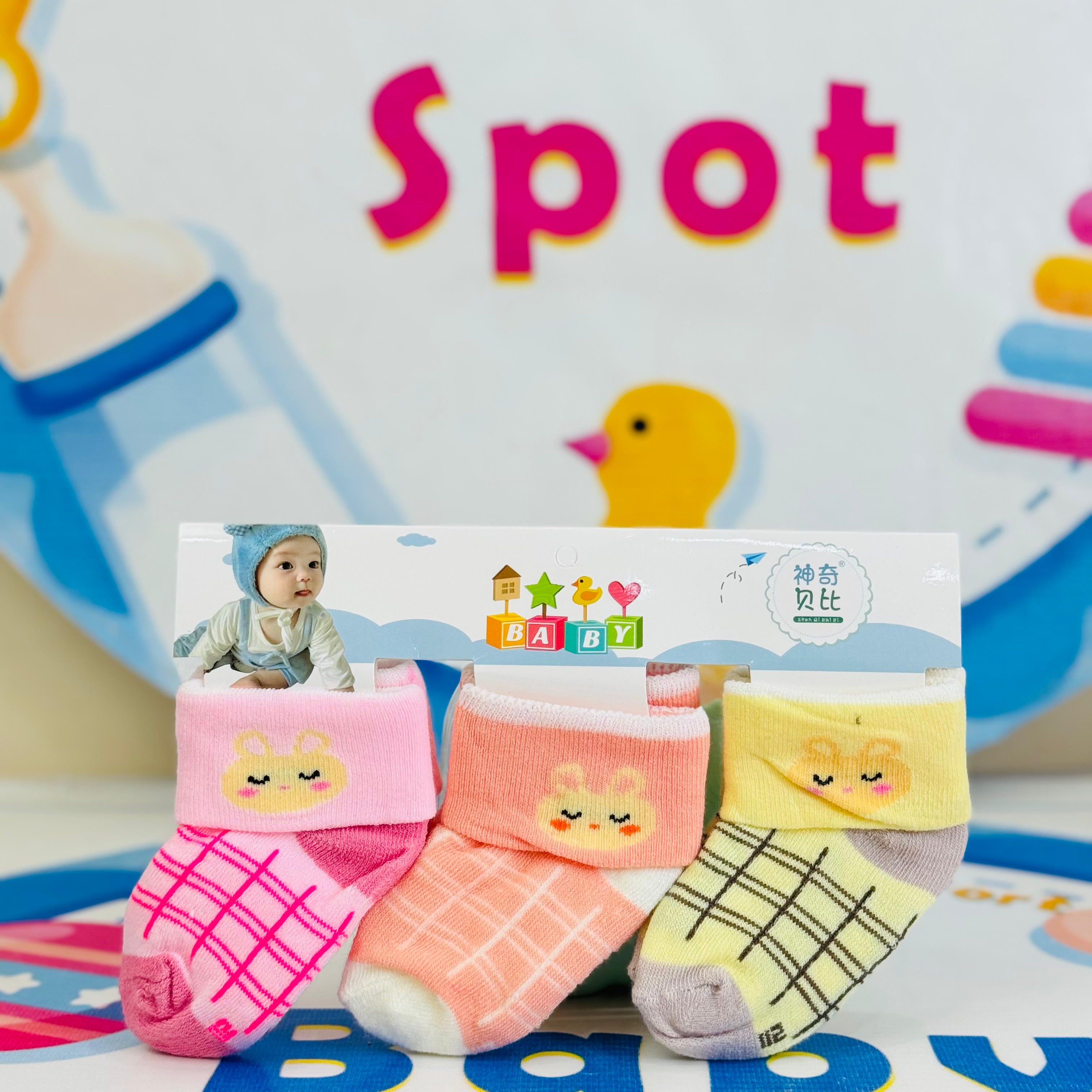 Baby –Set of 3 Socks for Newborns