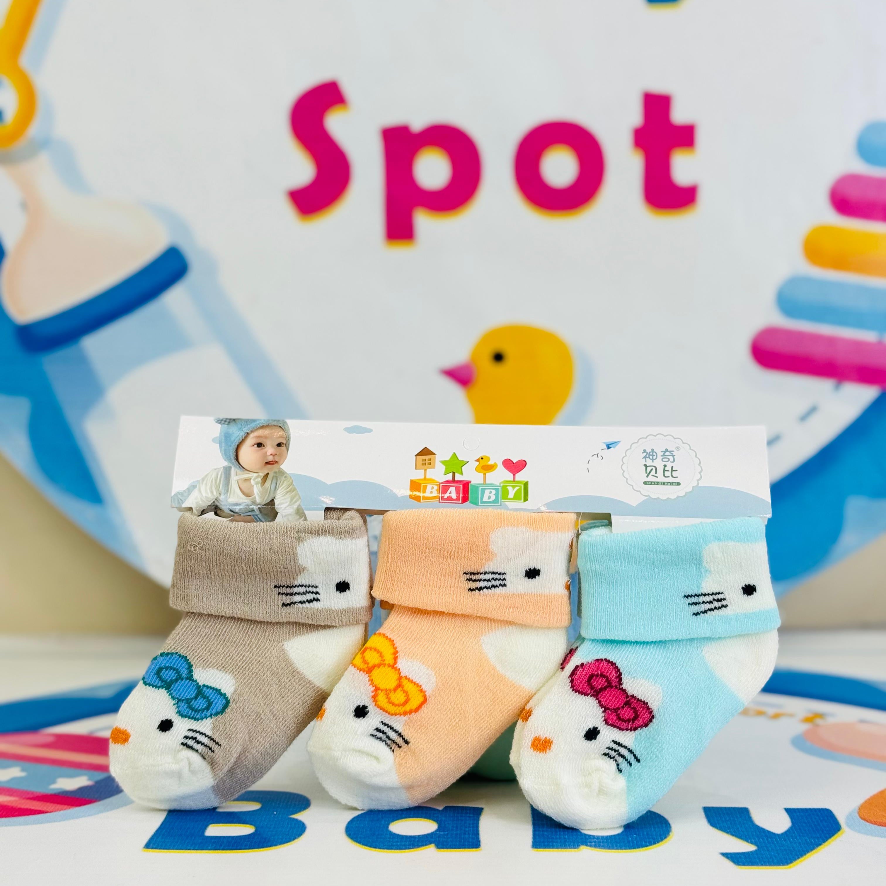 Baby –Set of 3  Socks for Newborns