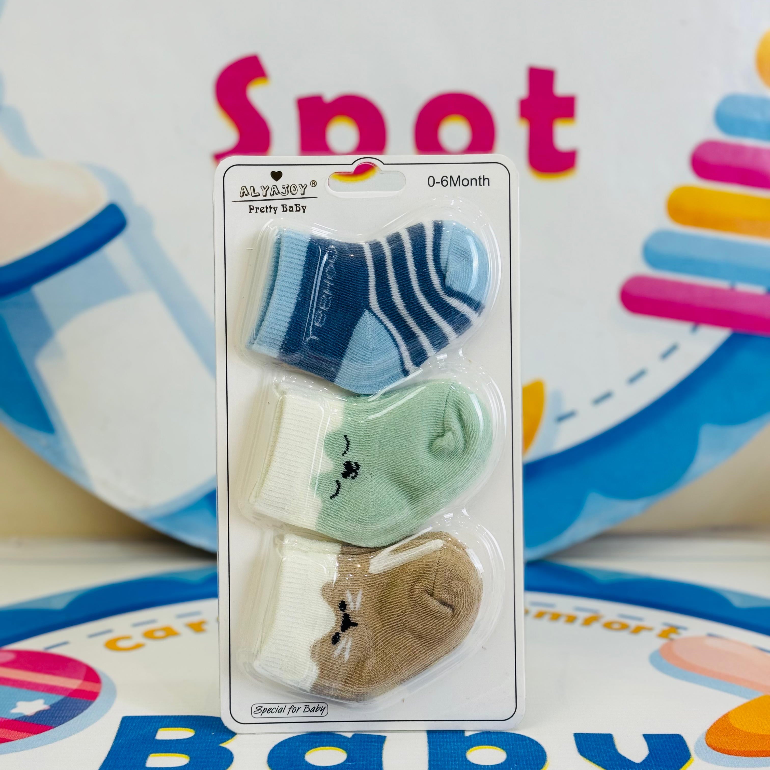 Hudson Baby –Set of 3 Socks for Newborns