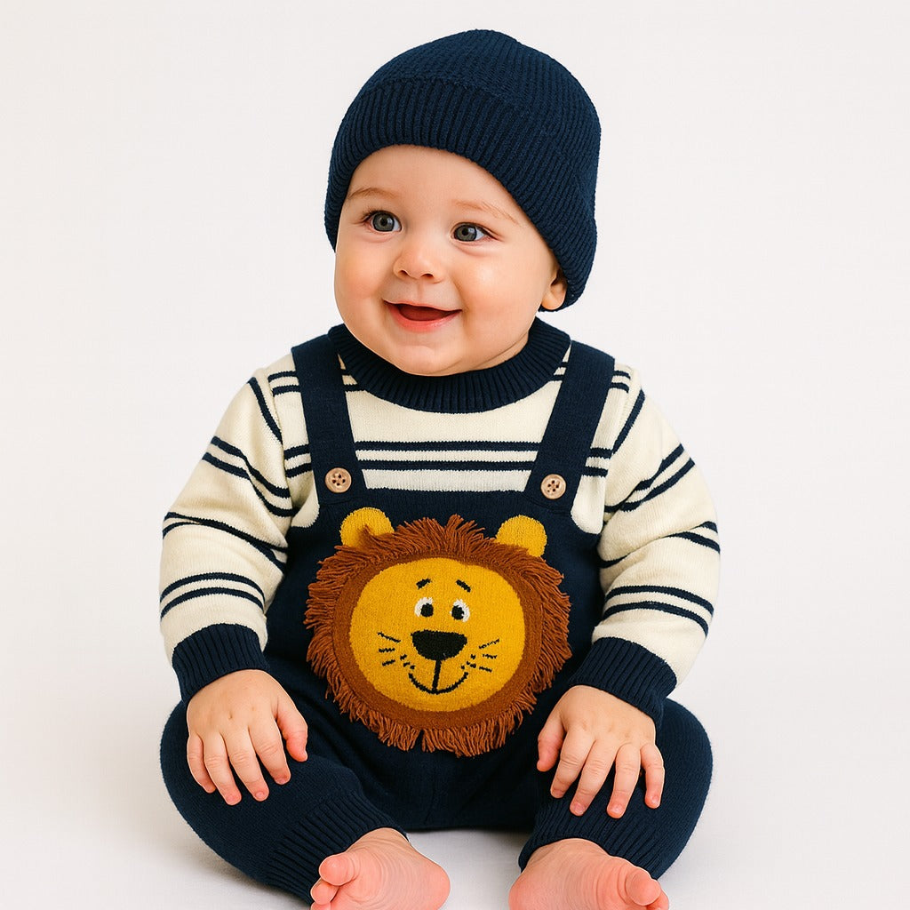 Imported Woolen Baby Rompers with cap