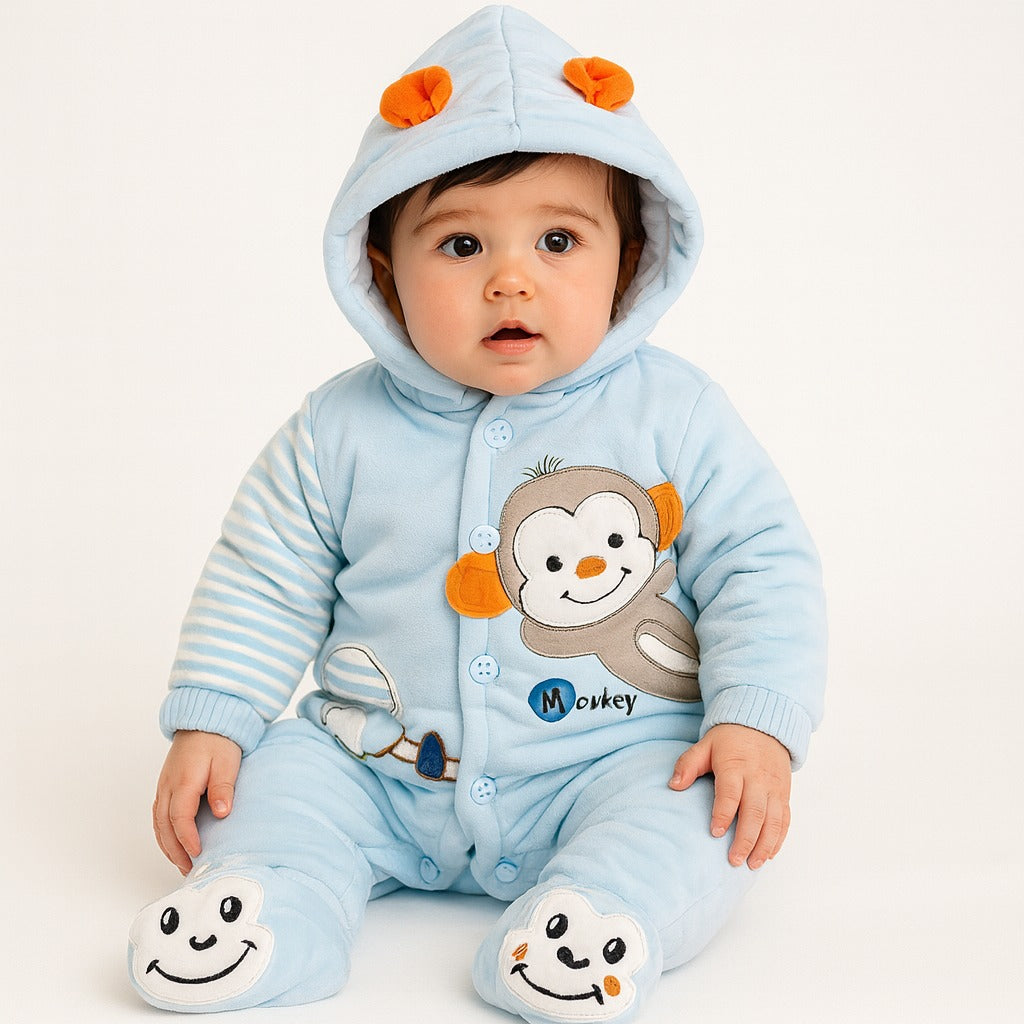 Baby Quilted Foaming Winter Rompers – Cozy & Stylish