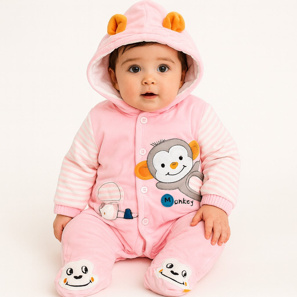 Baby Quilted Foaming Winter Rompers – Cozy & Stylish