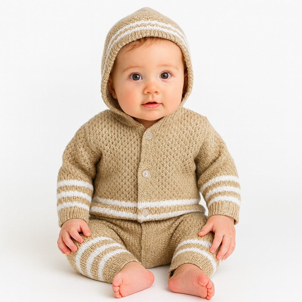 Woolen baby pajama suit(0 size)