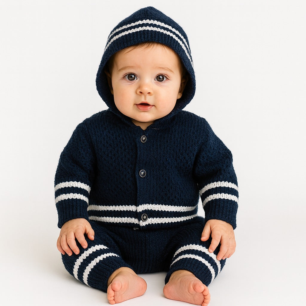 Woolen baby pajama suit(0 size)