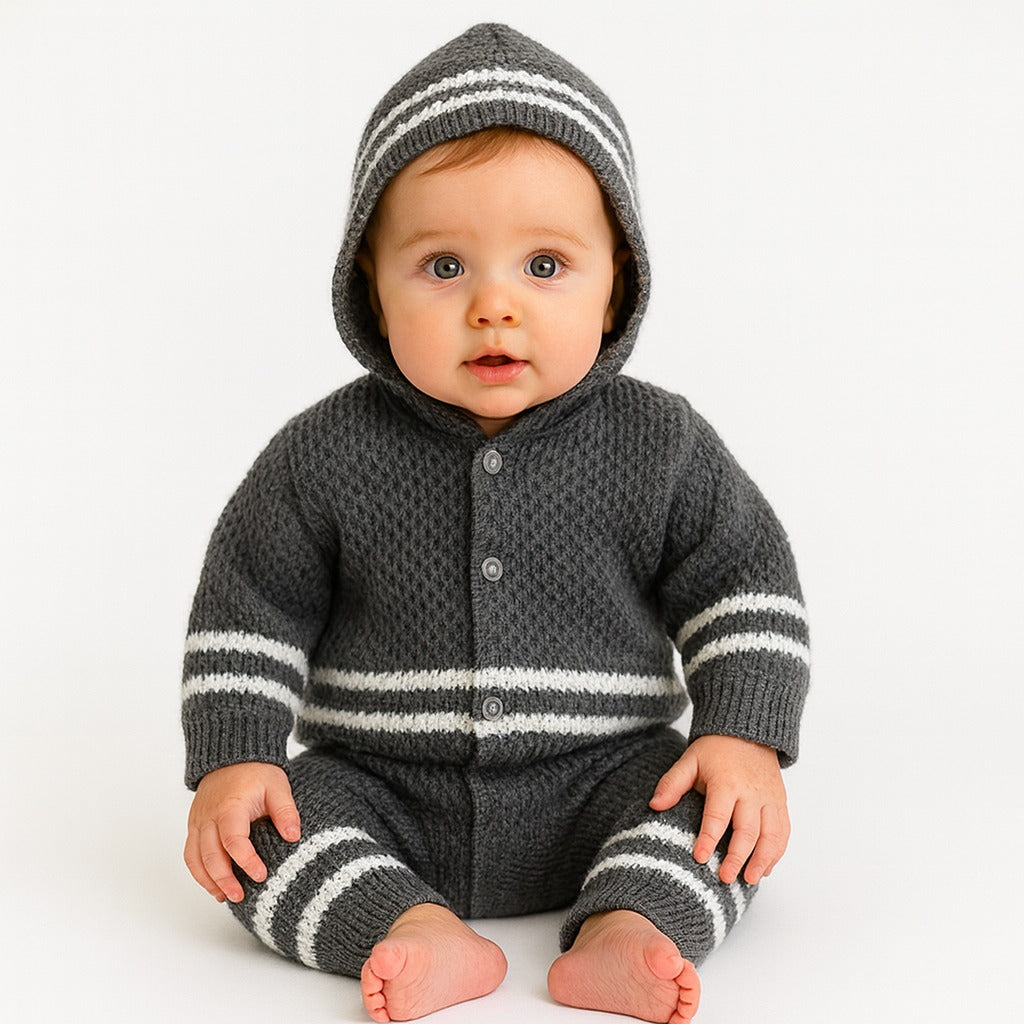 Woolen baby pajama suit(0 size)